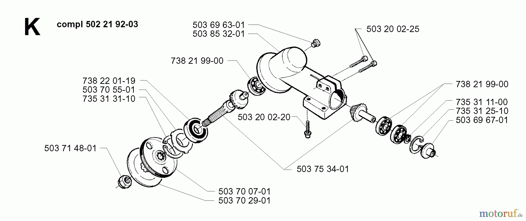 Jonsered Motorsensen, Trimmer GR2026 - Jonsered String/Brush Trimmer (1997-02) STEERING COLUMN