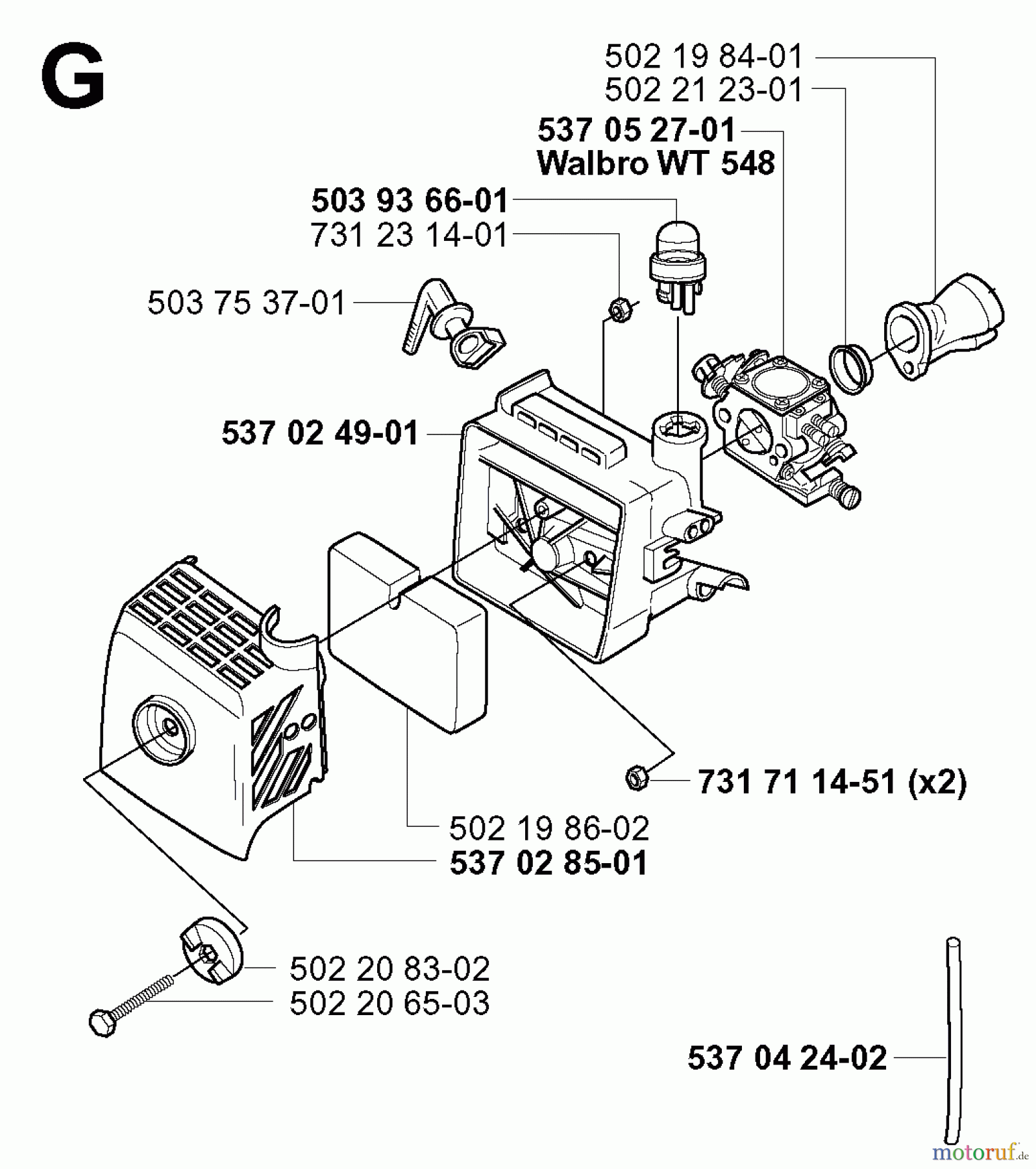 Jonsered Motorsensen, Trimmer GR2026 - Jonsered String/Brush Trimmer (2000-10) CARBURETOR AIR FILTER