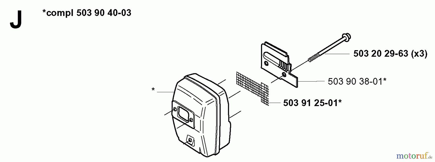 Jonsered Motorsensen, Trimmer GR2026 - Jonsered String/Brush Trimmer (2000-10) MUFFLER