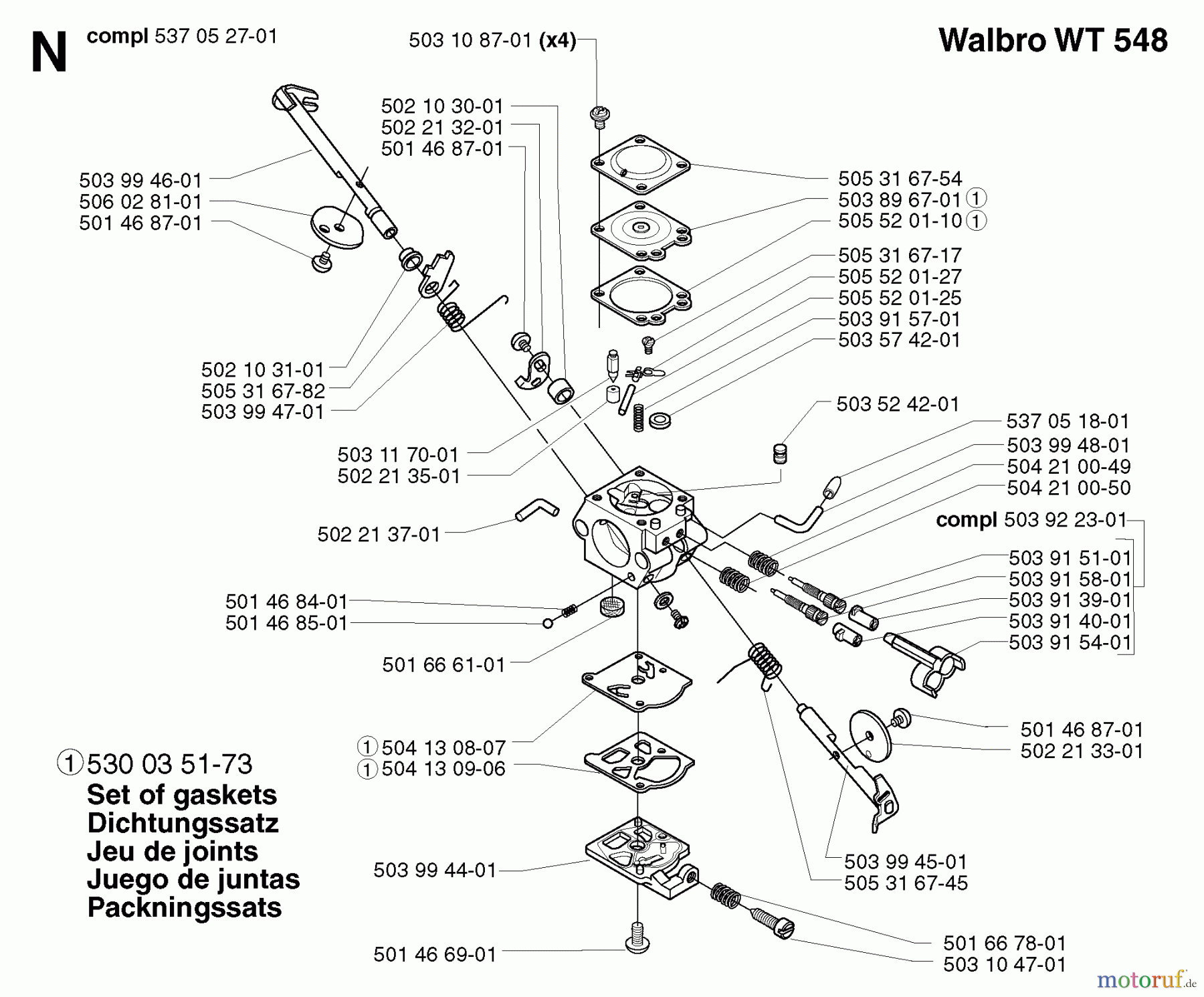 Jonsered Motorsensen, Trimmer GR2026 - Jonsered String/Brush Trimmer (2002-08) CARBURETOR DETAILS