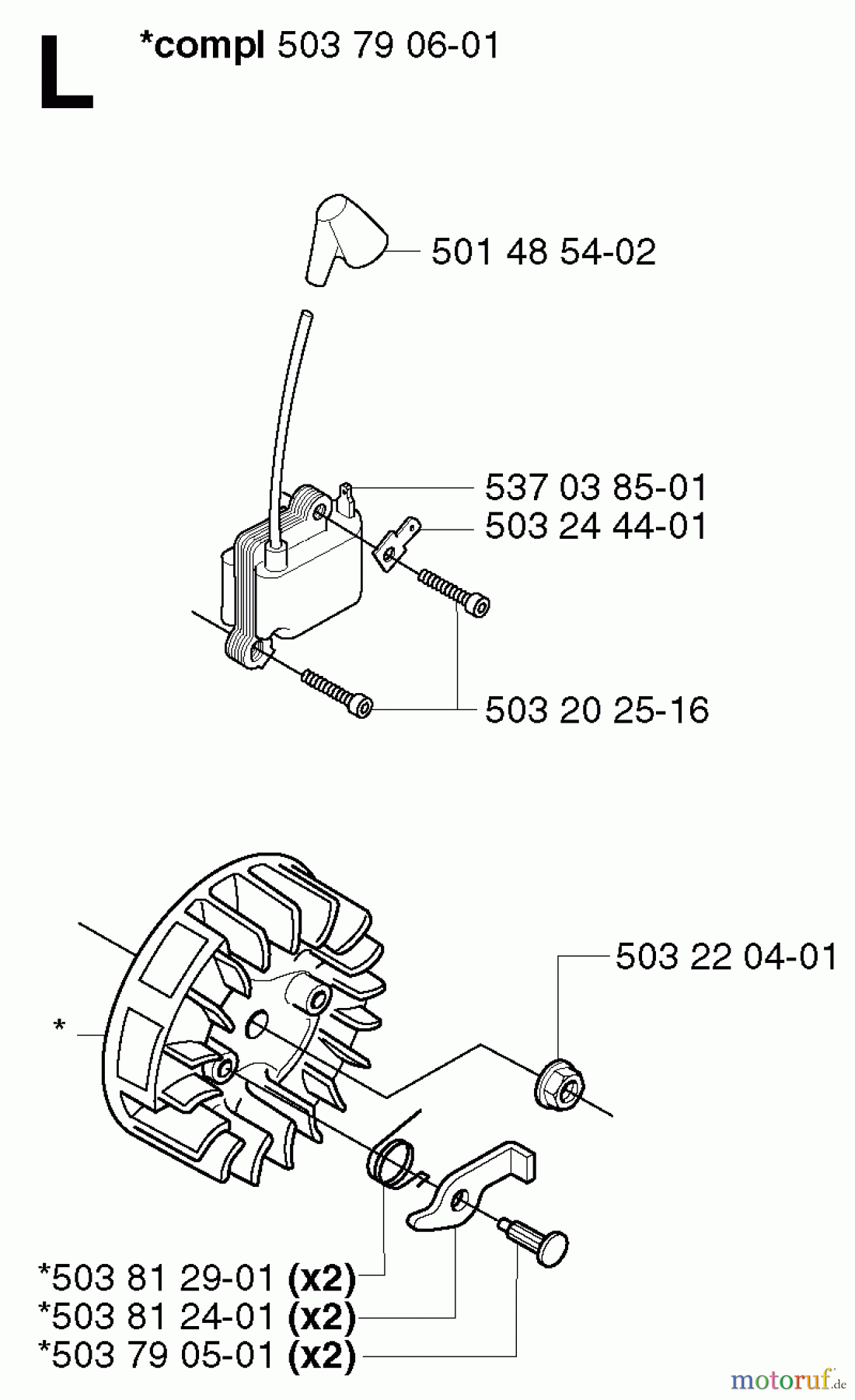  Jonsered Motorsensen, Trimmer GR2026 - Jonsered String/Brush Trimmer (2002-08) IGNITION SYSTEM
