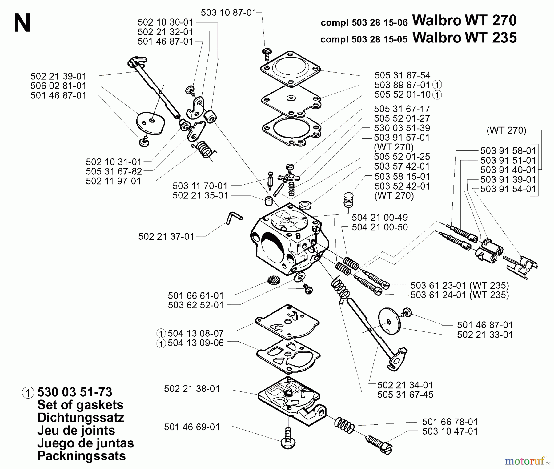Jonsered Motorsensen, Trimmer GR2032 - Jonsered String/Brush Trimmer (1998-02) CARBURETOR DETAILS