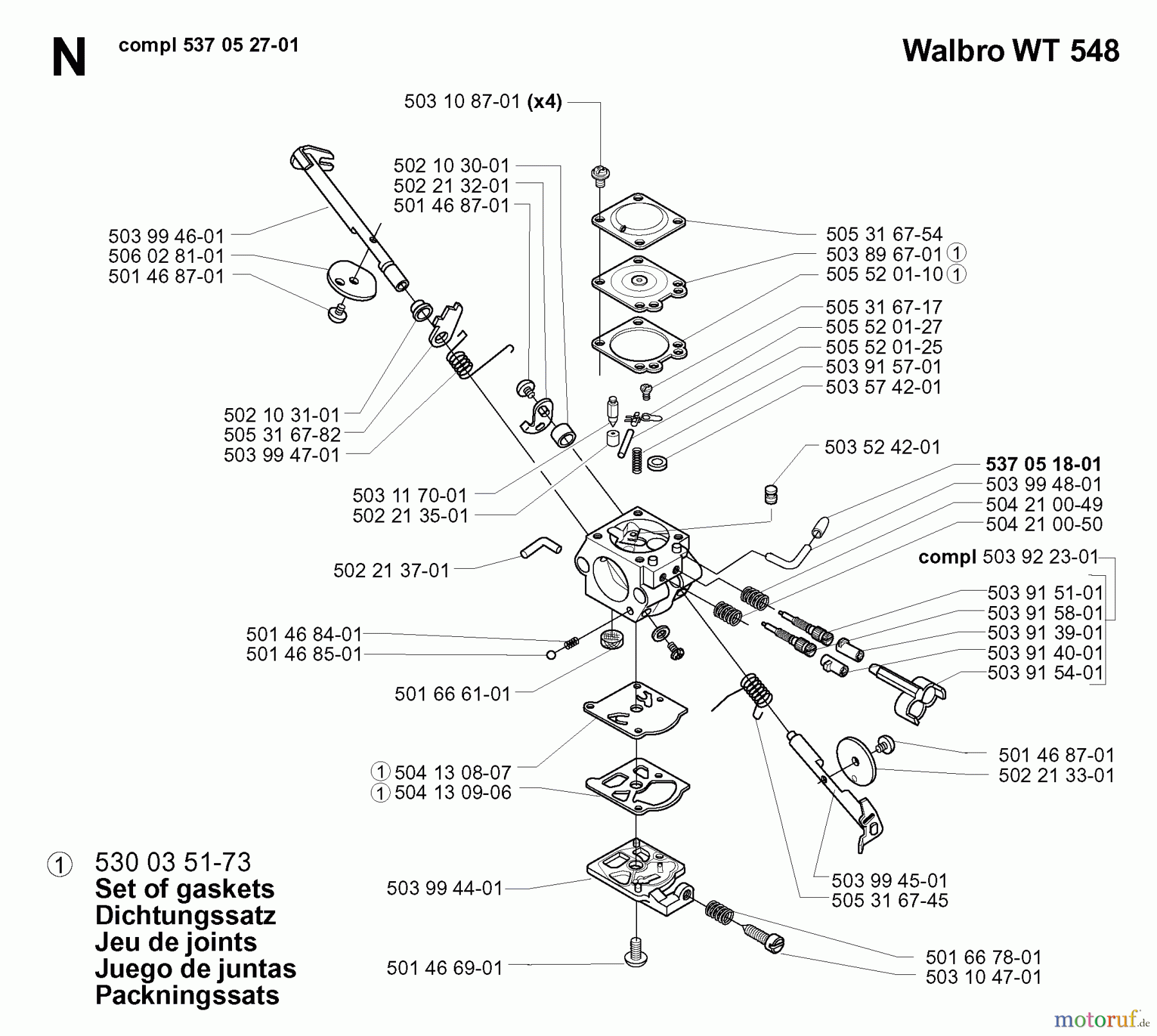 Jonsered Motorsensen, Trimmer GR2036 - Jonsered String/Brush Trimmer (2000-10) CARBURETOR DETAILS