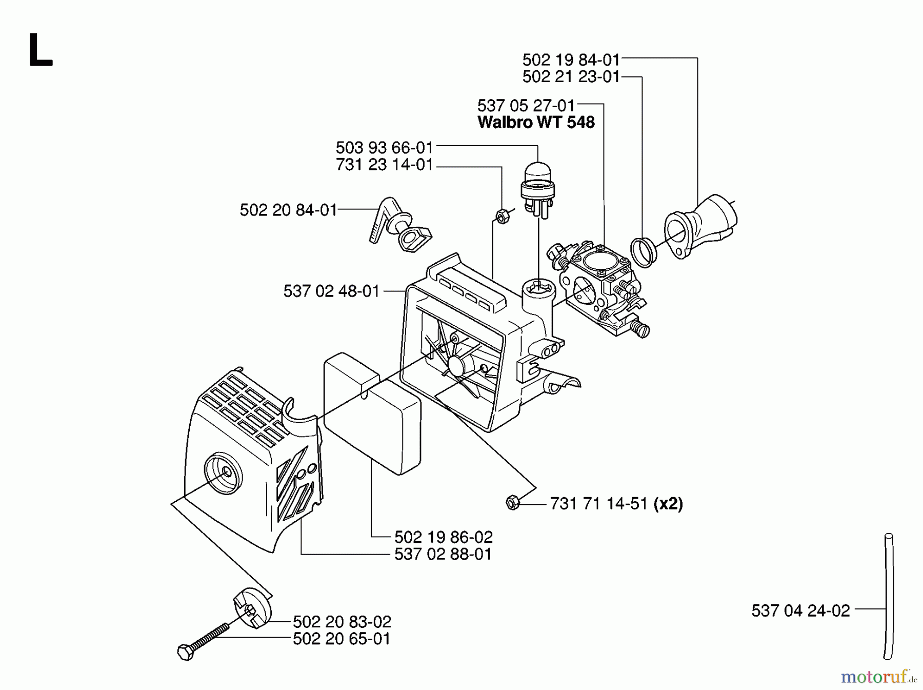 Jonsered Motorsensen, Trimmer GR2032 - Jonsered String/Brush Trimmer (2006-10) CARBURETOR AIR FILTER