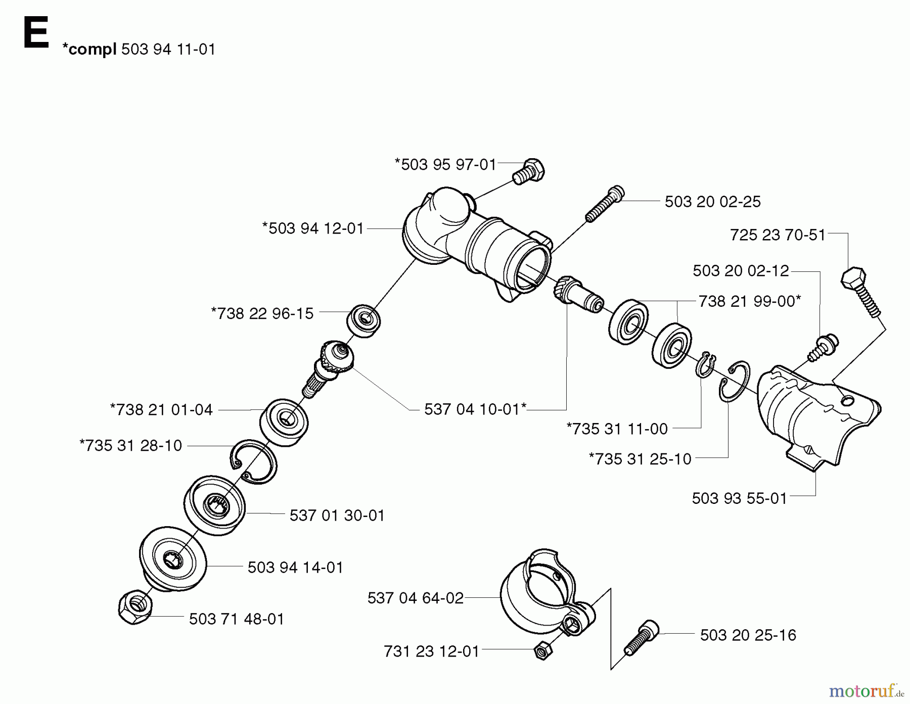 Jonsered Motorsensen, Trimmer GR2126L - Jonsered String/Brush Trimmer (2002-01) BEVEL GEAR