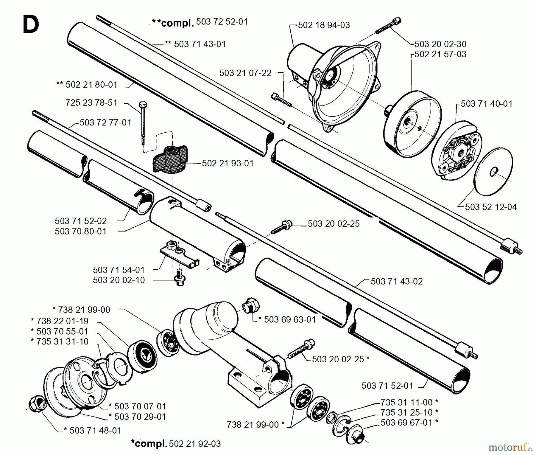 Jonsered Motorsensen, Trimmer GR26 - Jonsered String/Brush Trimmer (1994-11) BEVEL GEAR SHAFT