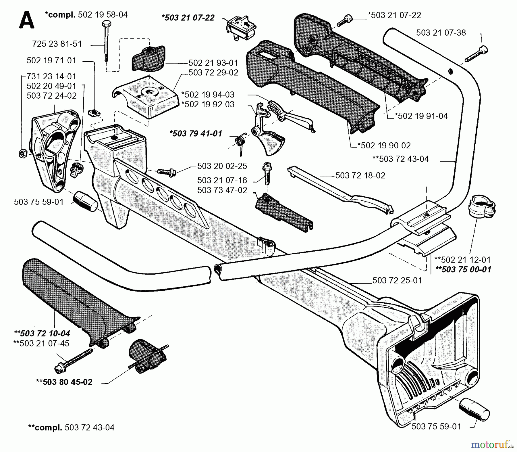 Jonsered Motorsensen, Trimmer GR26 - Jonsered String/Brush Trimmer (1996-01) HANDLE CONTROLS #1