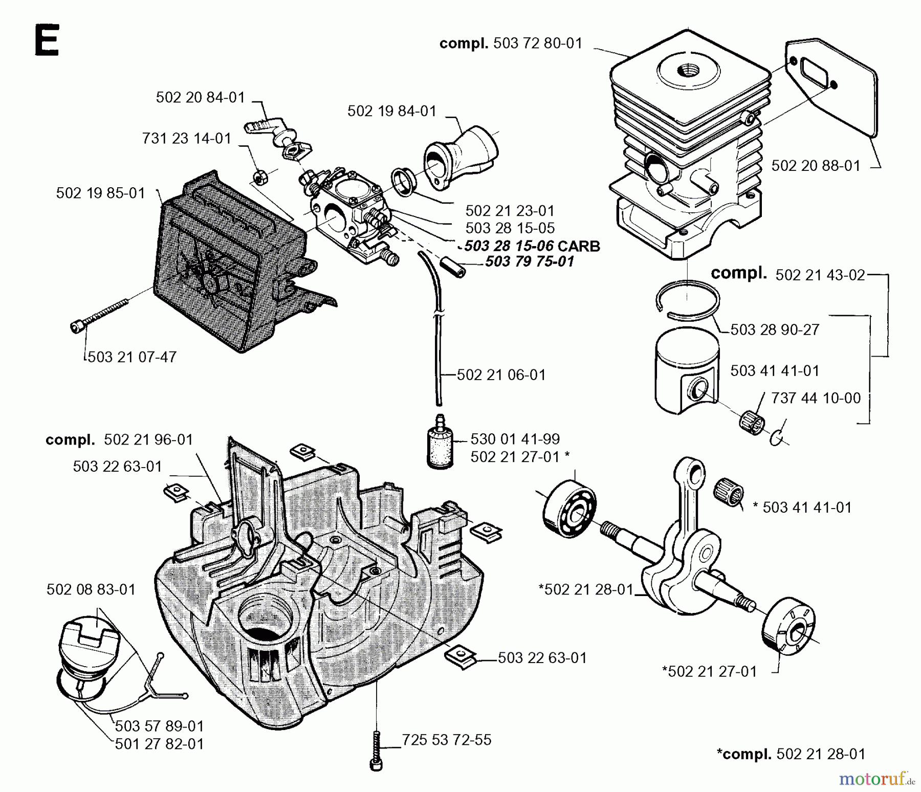 Jonsered Motorsensen, Trimmer GR32 - Jonsered String/Brush Trimmer (1995-01) CYLINDER CRANKCASE