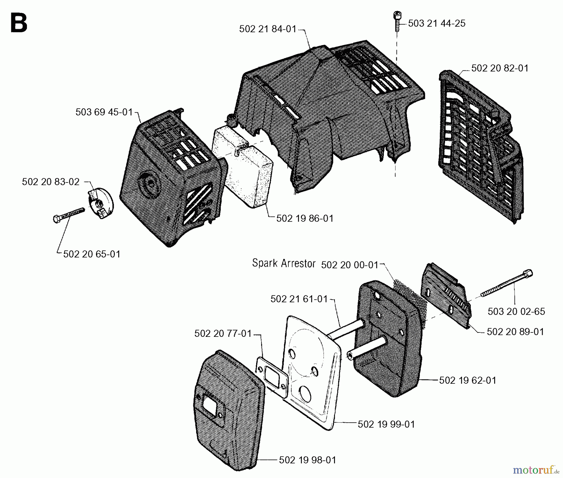 Jonsered Motorsensen, Trimmer GR36 - Jonsered String/Brush Trimmer (1993-03) MUFFLER