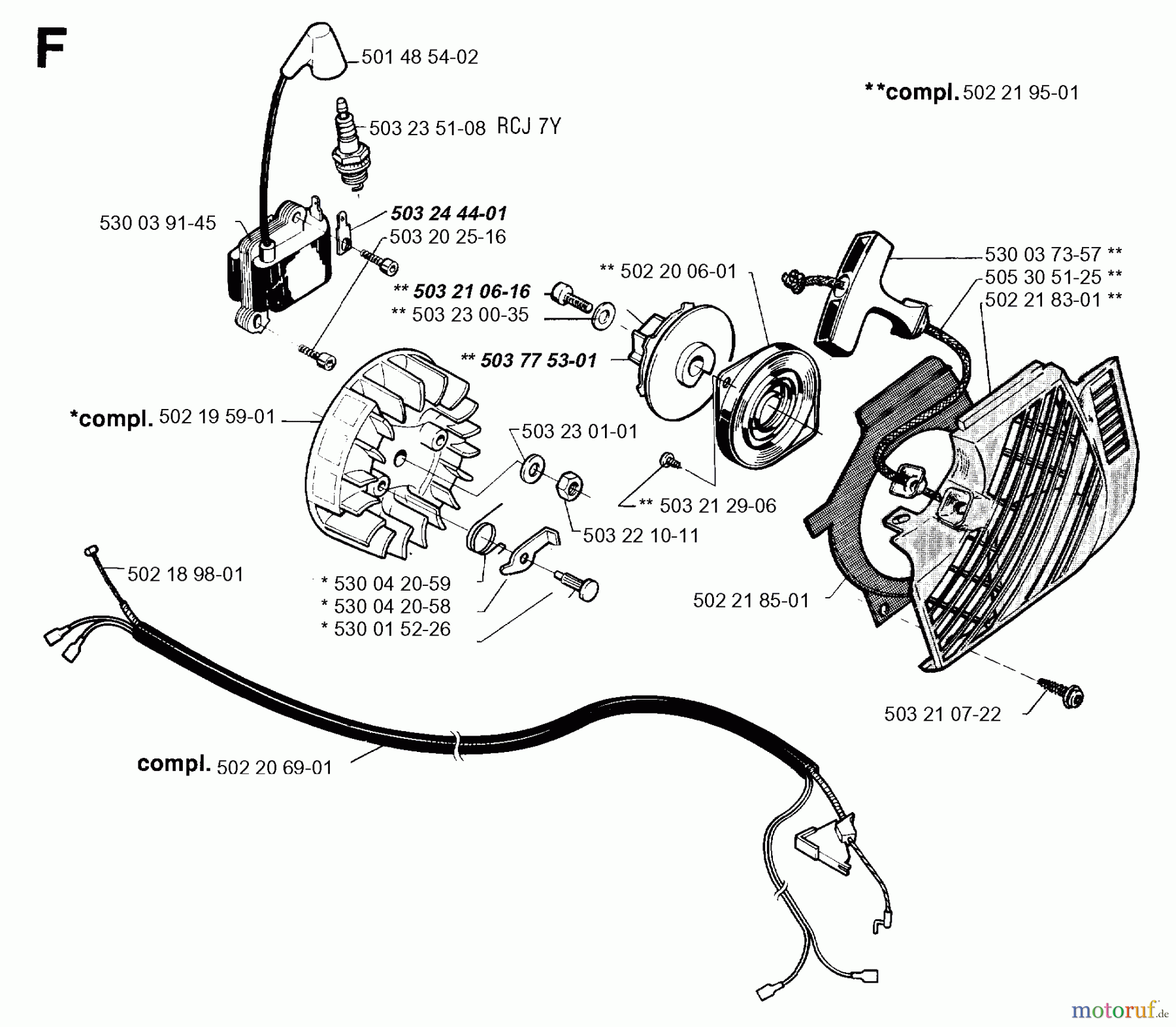 Jonsered Motorsensen, Trimmer GR36 - Jonsered String/Brush Trimmer (1995-01) STARTER