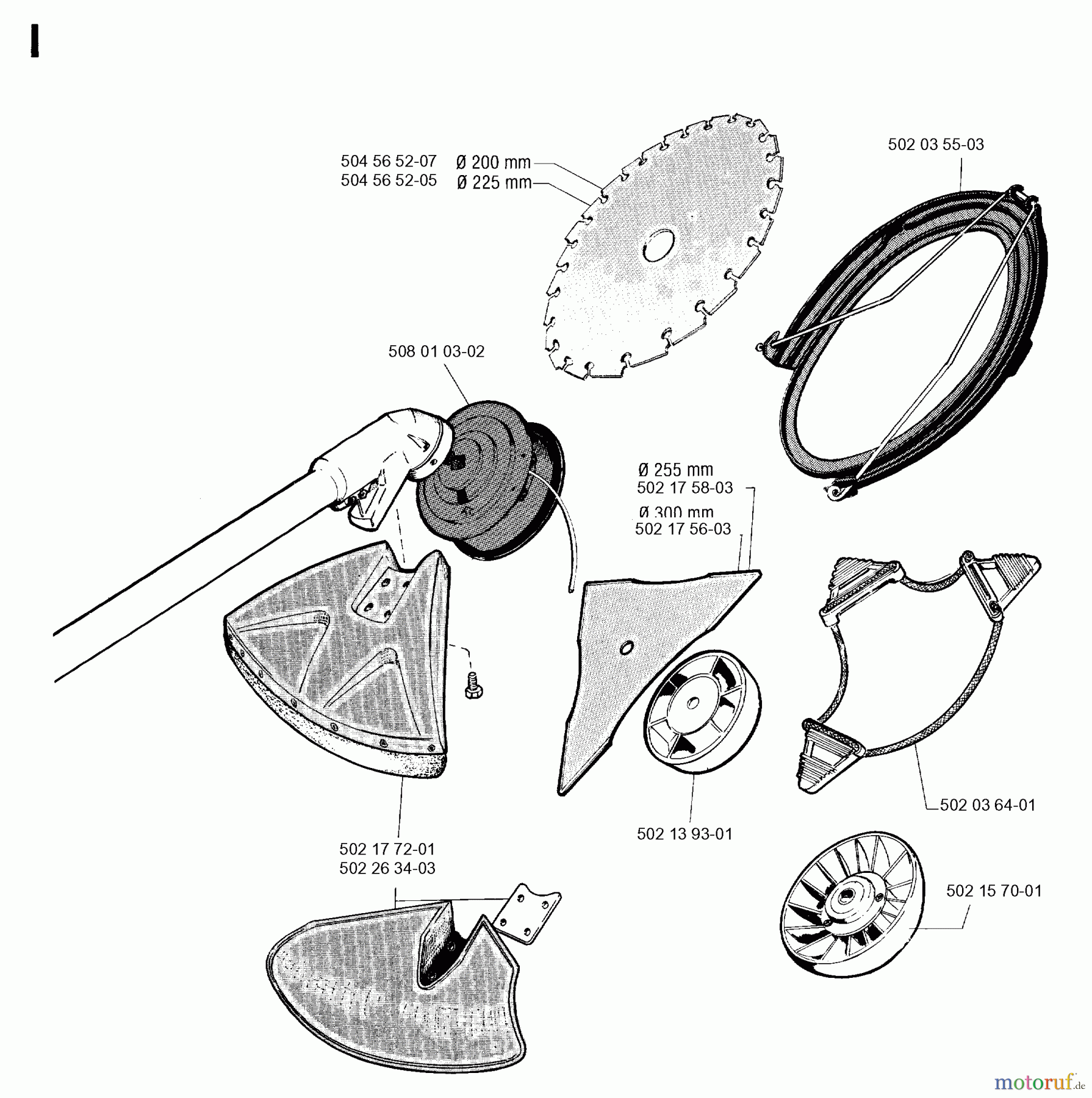 Jonsered Motorsensen, Trimmer GR41 - Jonsered String/Brush Trimmer (1991-03) ACCESSORIES #1