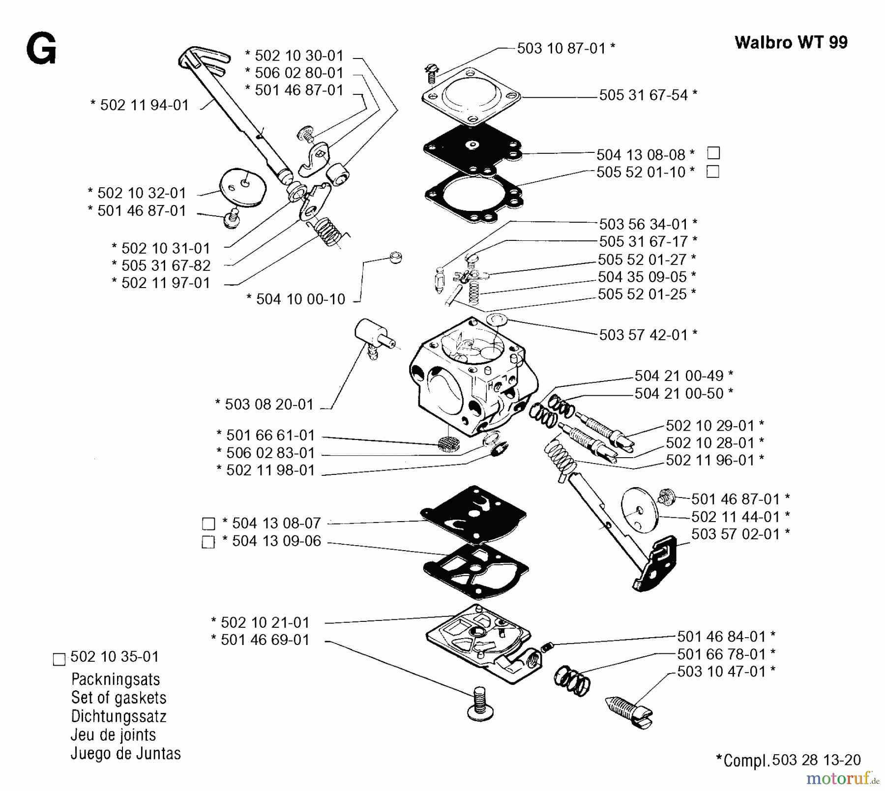 Jonsered Motorsensen, Trimmer RS44 - Jonsered String/Brush Trimmer (1995-01) CARBURETOR DETAILS