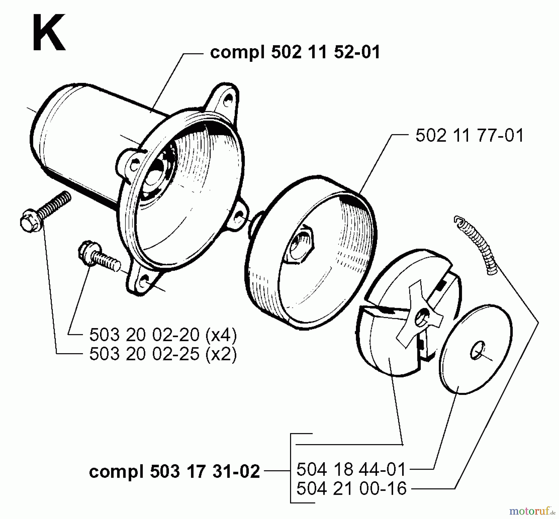 Jonsered Motorsensen, Trimmer GR50 - Jonsered String/Brush Trimmer (1998-06) CLUTCH