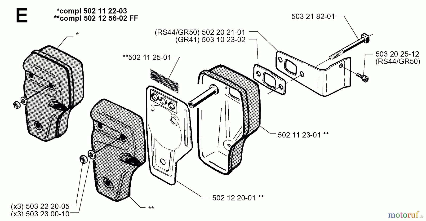  Jonsered Motorsensen, Trimmer GR41 - Jonsered String/Brush Trimmer (1998-06) MUFFLER
