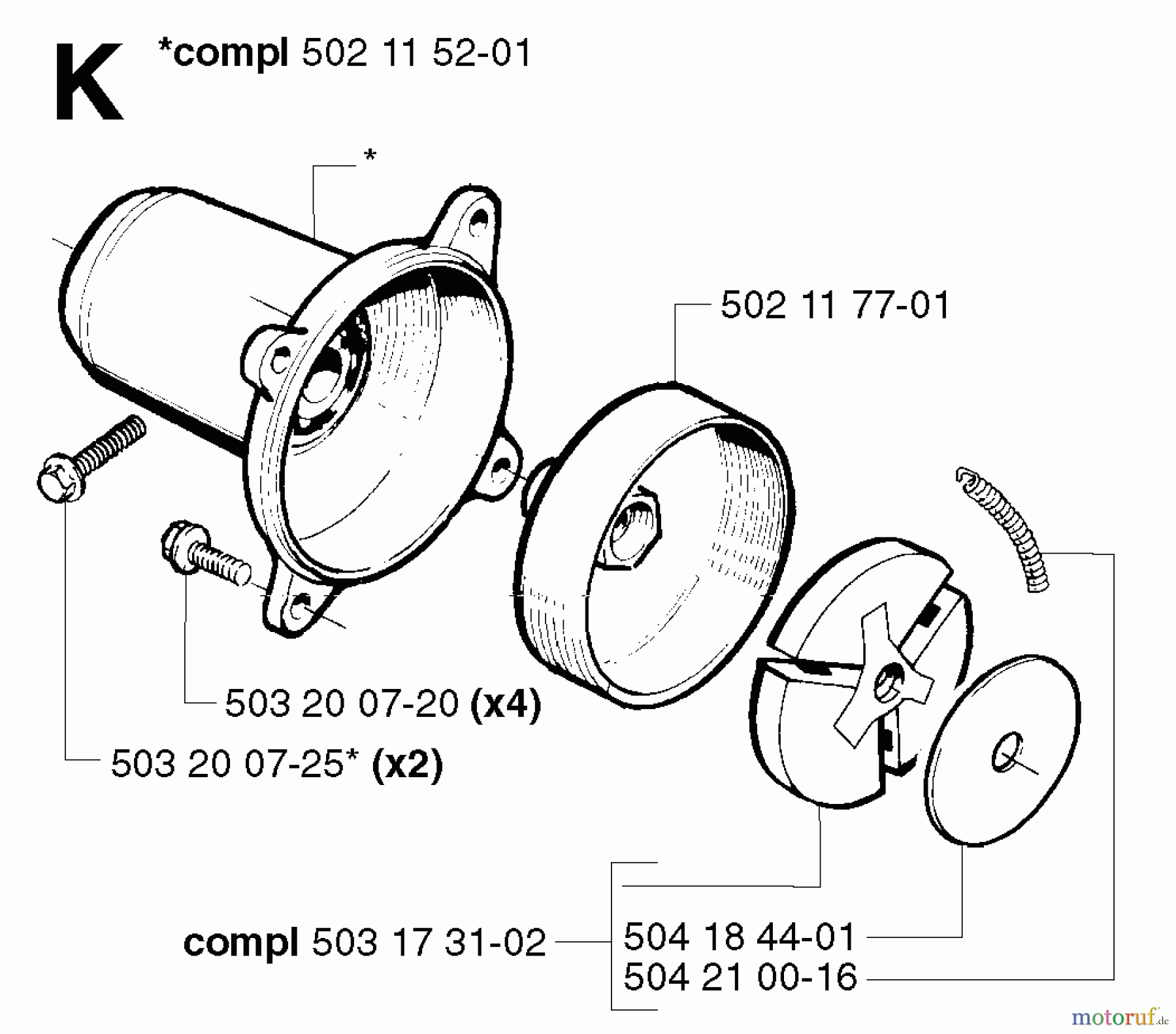Jonsered Motorsensen, Trimmer GR41 EPA - Jonsered String/Brush Trimmer (2002-08) CLUTCH
