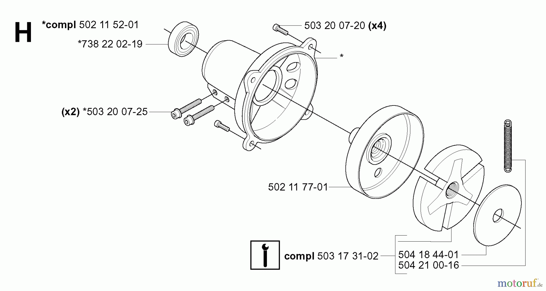 Jonsered Motorsensen, Trimmer RS44 - Jonsered String/Brush Trimmer (2006-01) CLUTCH