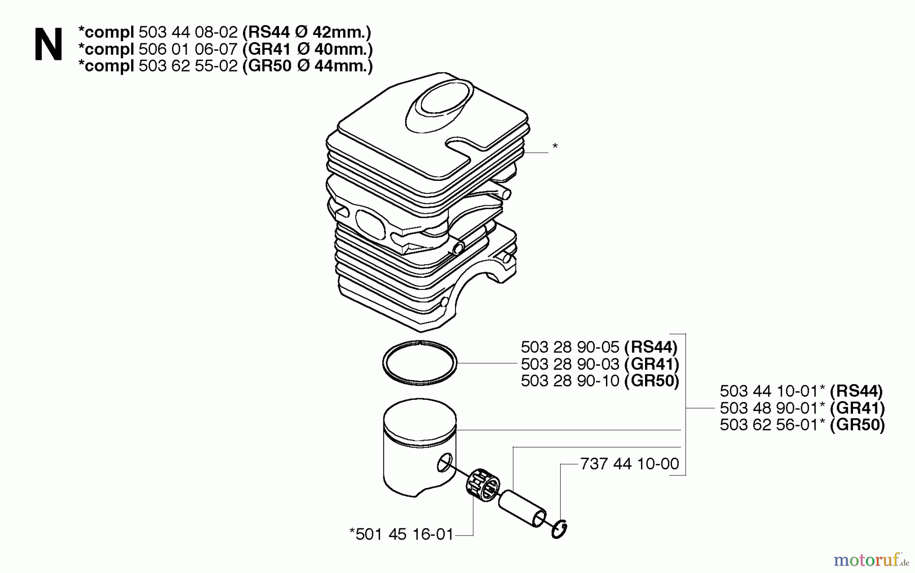 Jonsered Motorsensen, Trimmer GR41 EPA - Jonsered String/Brush Trimmer (2006-01) CYLINDER PISTON