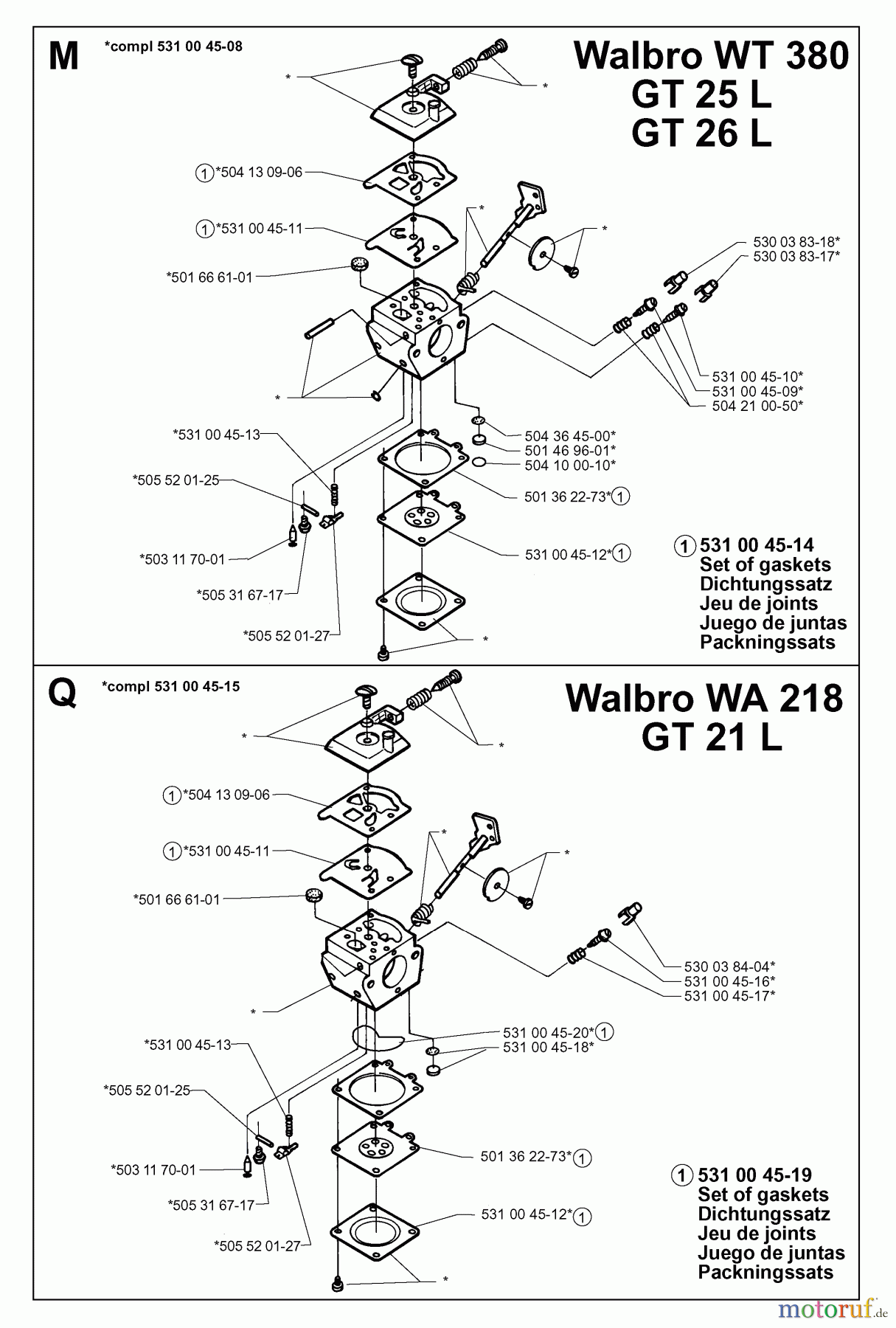 Jonsered Motorsensen, Trimmer GT25 - Jonsered String/Brush Trimmer (1997-05) CARBURETOR DETAILS