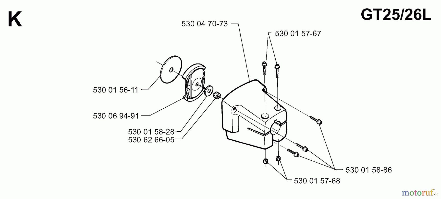 Jonsered Motorsensen, Trimmer GT21 - Jonsered String/Brush Trimmer (1997-05) CLUTCH