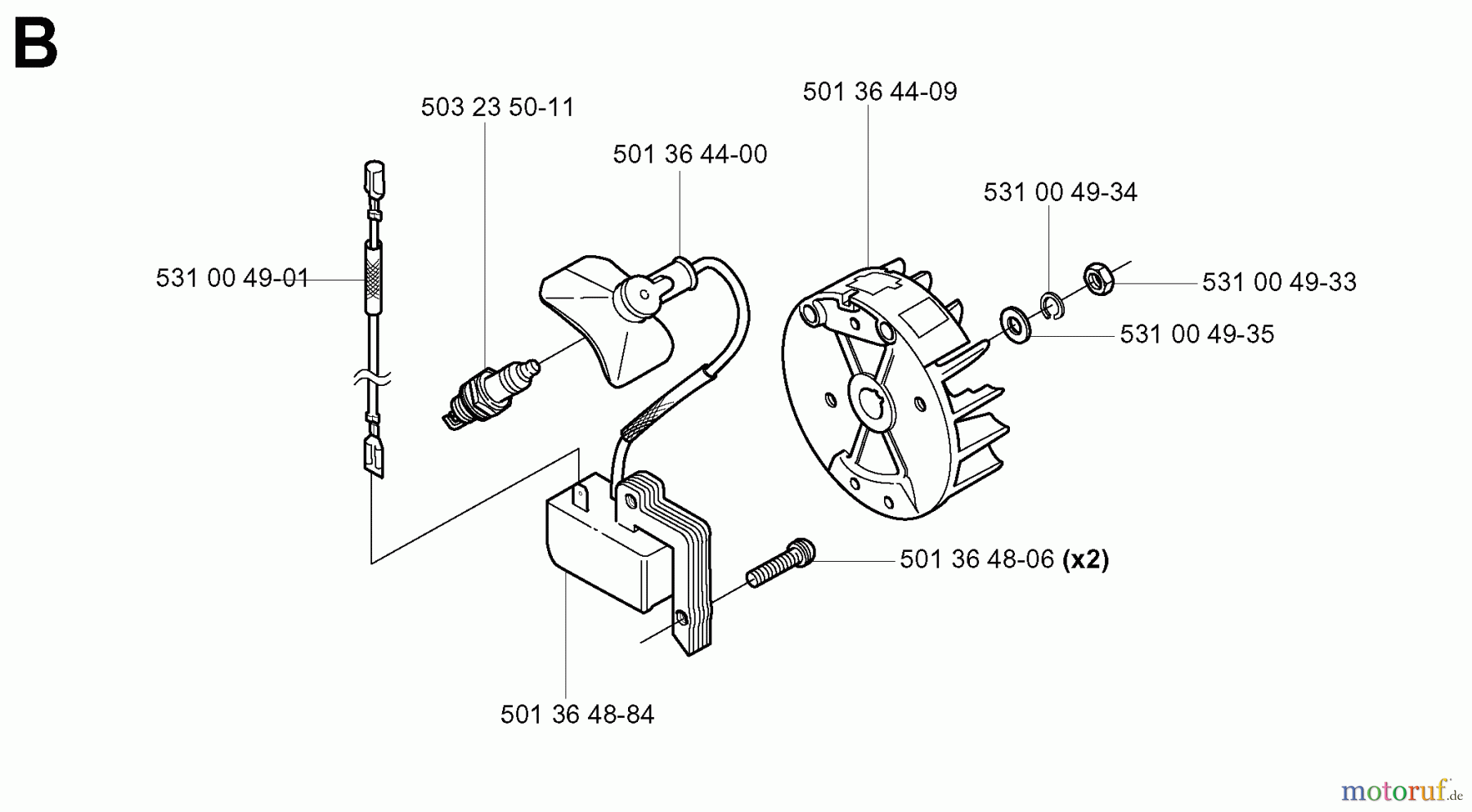Jonsered Heckenscheren HT2130 - Jonsered Hedge Trimmer IGNITION SYSTEM