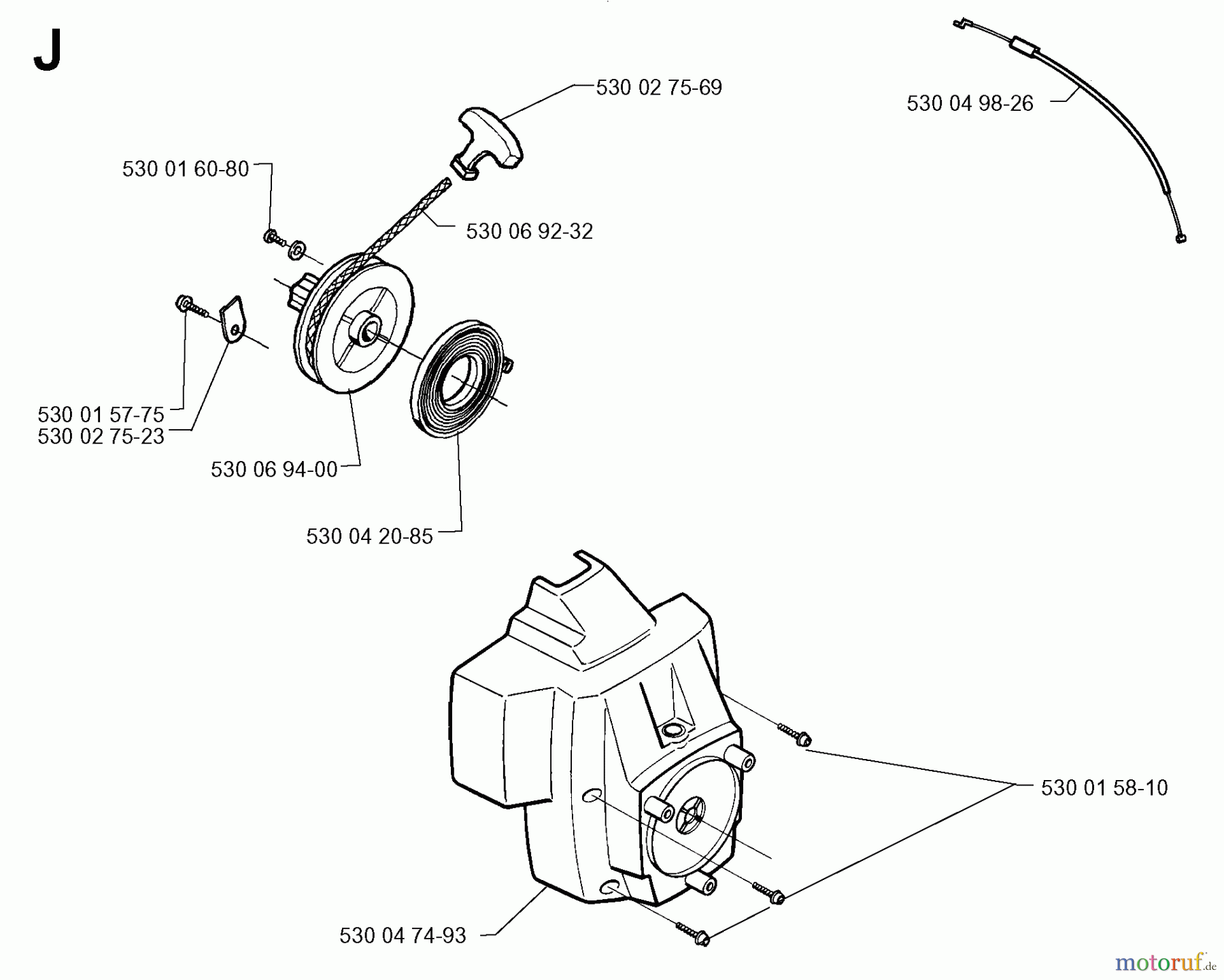 Jonsered Motorsensen, Trimmer GT26D - Jonsered String/Brush Trimmer (1999-05) CLUTCH COVER