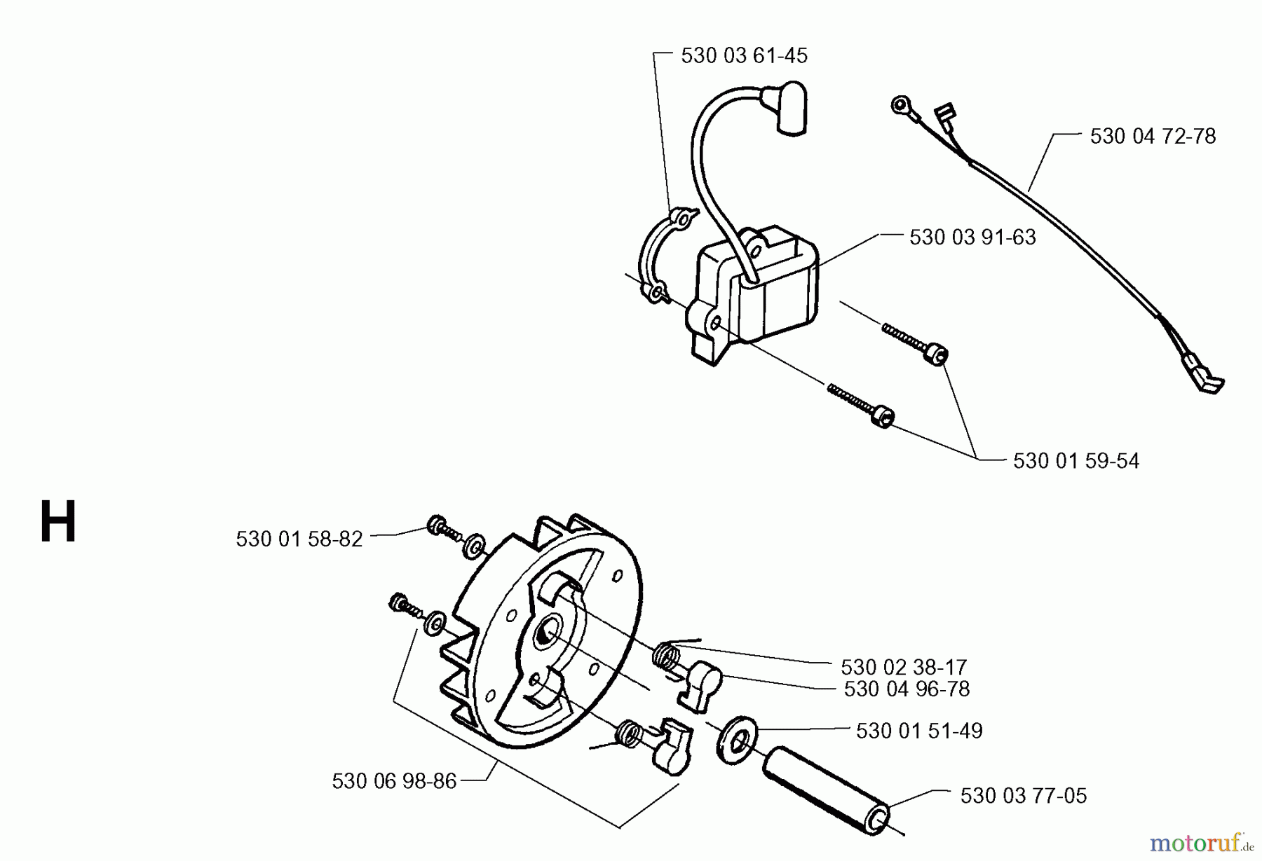 Jonsered Motorsensen, Trimmer GT26D - Jonsered String/Brush Trimmer (1999-05) IGNITION SYSTEM