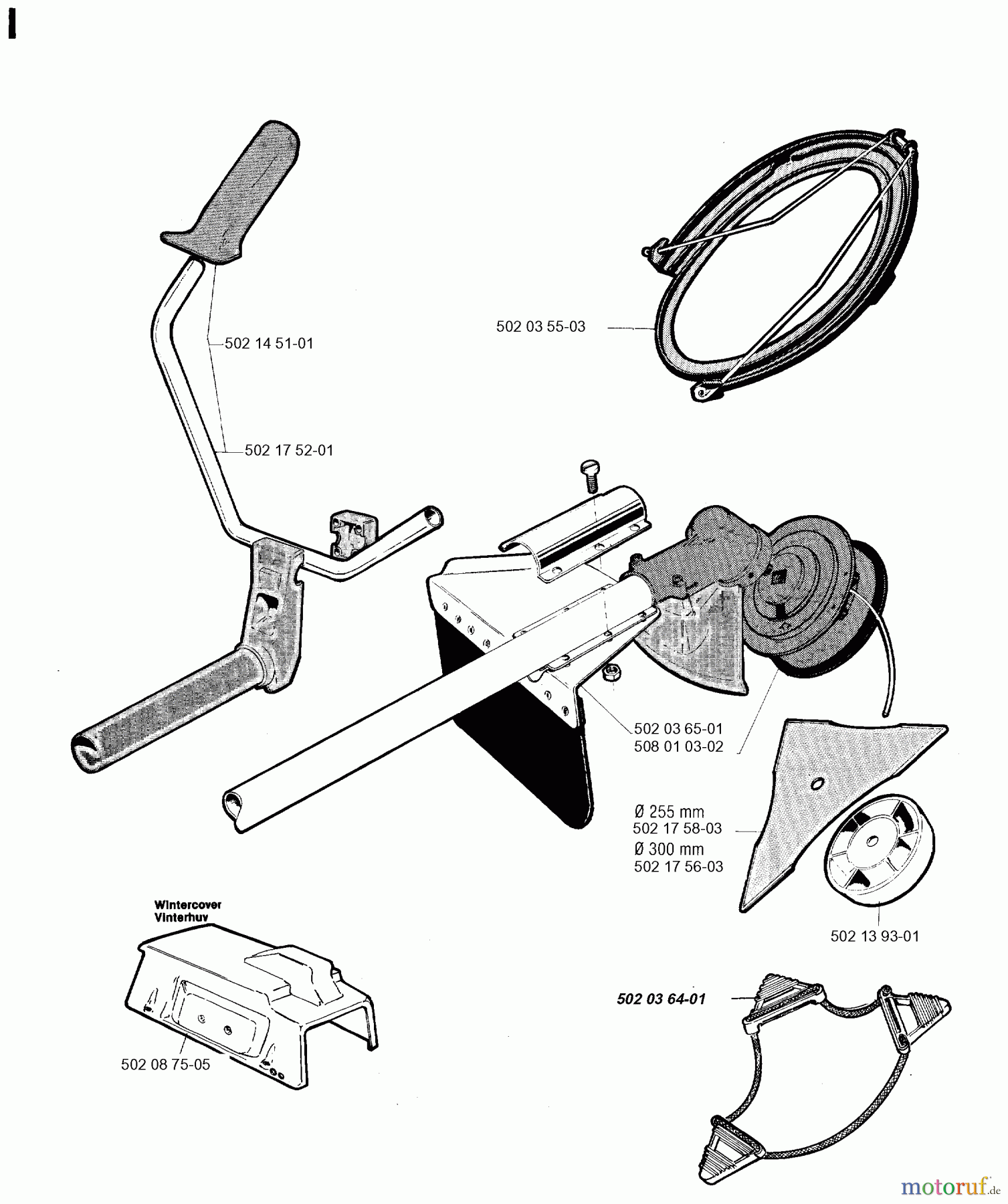 Jonsered Motorsensen, Trimmer RS40 - Jonsered String/Brush Trimmer (1990-02) ACCESSORIES #2