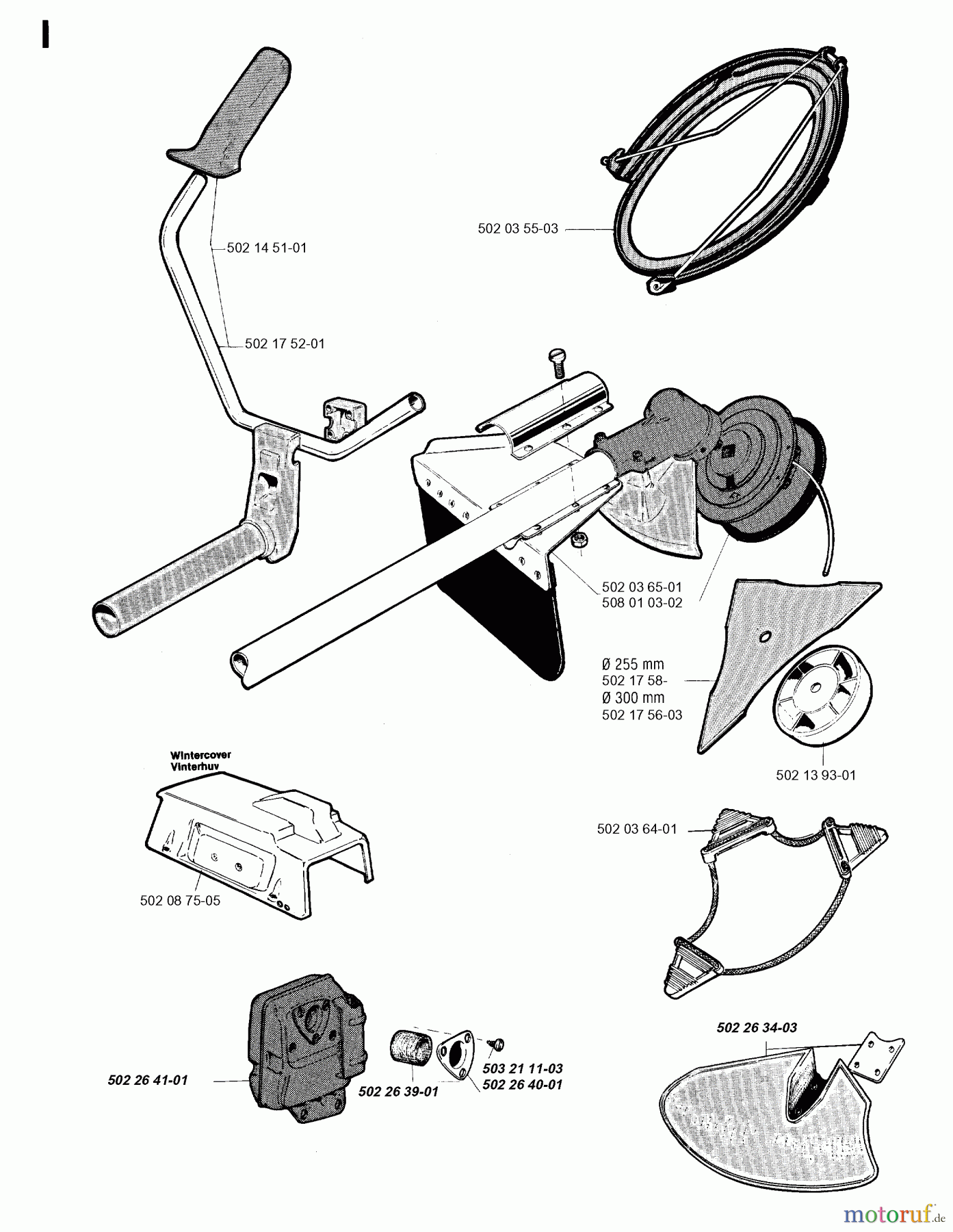 Jonsered Motorsensen, Trimmer RS40 - Jonsered String/Brush Trimmer (1991-09) ACCESSORIES #1