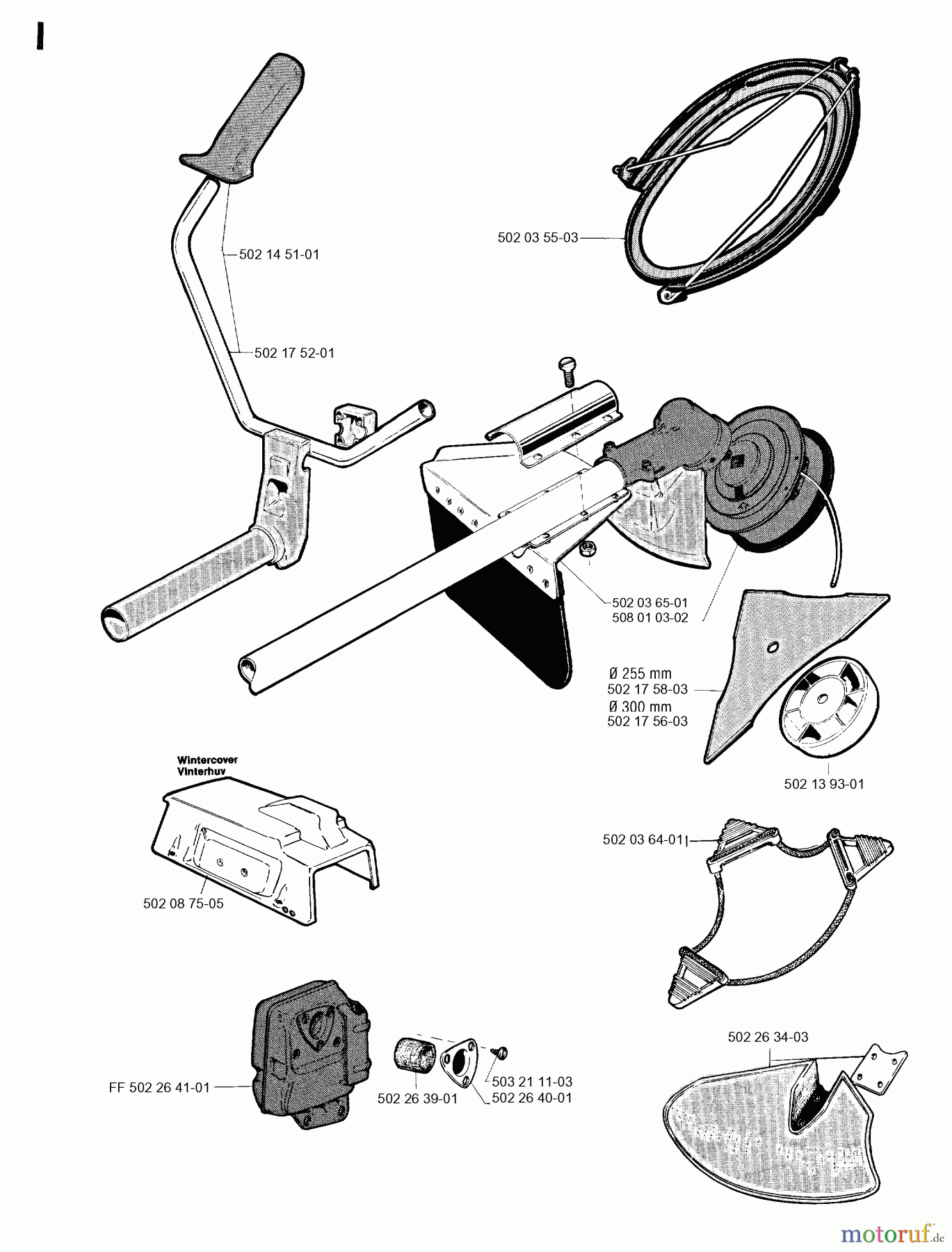 Jonsered Motorsensen, Trimmer RS40 - Jonsered String/Brush Trimmer (1992-05) ACCESSORIES #2