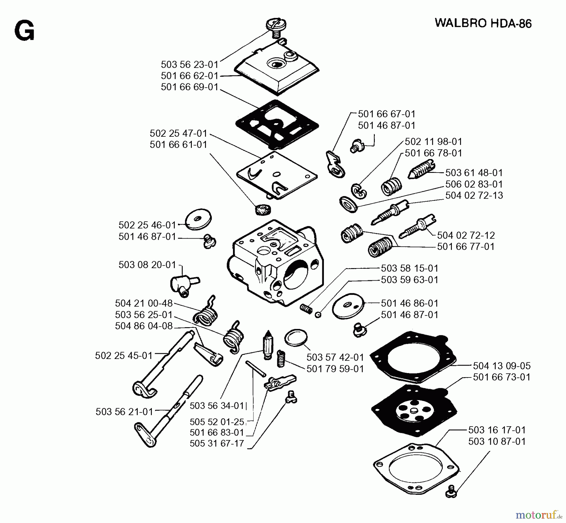 Jonsered Motorsensen, Trimmer RS40 - Jonsered String/Brush Trimmer (1992-05) CARBURETOR DETAILS