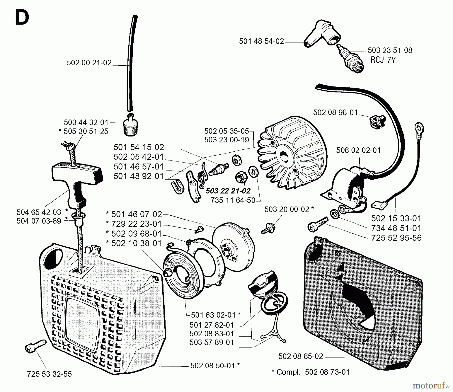 Jonsered Motorsensen, Trimmer RS40 - Jonsered String/Brush Trimmer (1992-05) STARTER