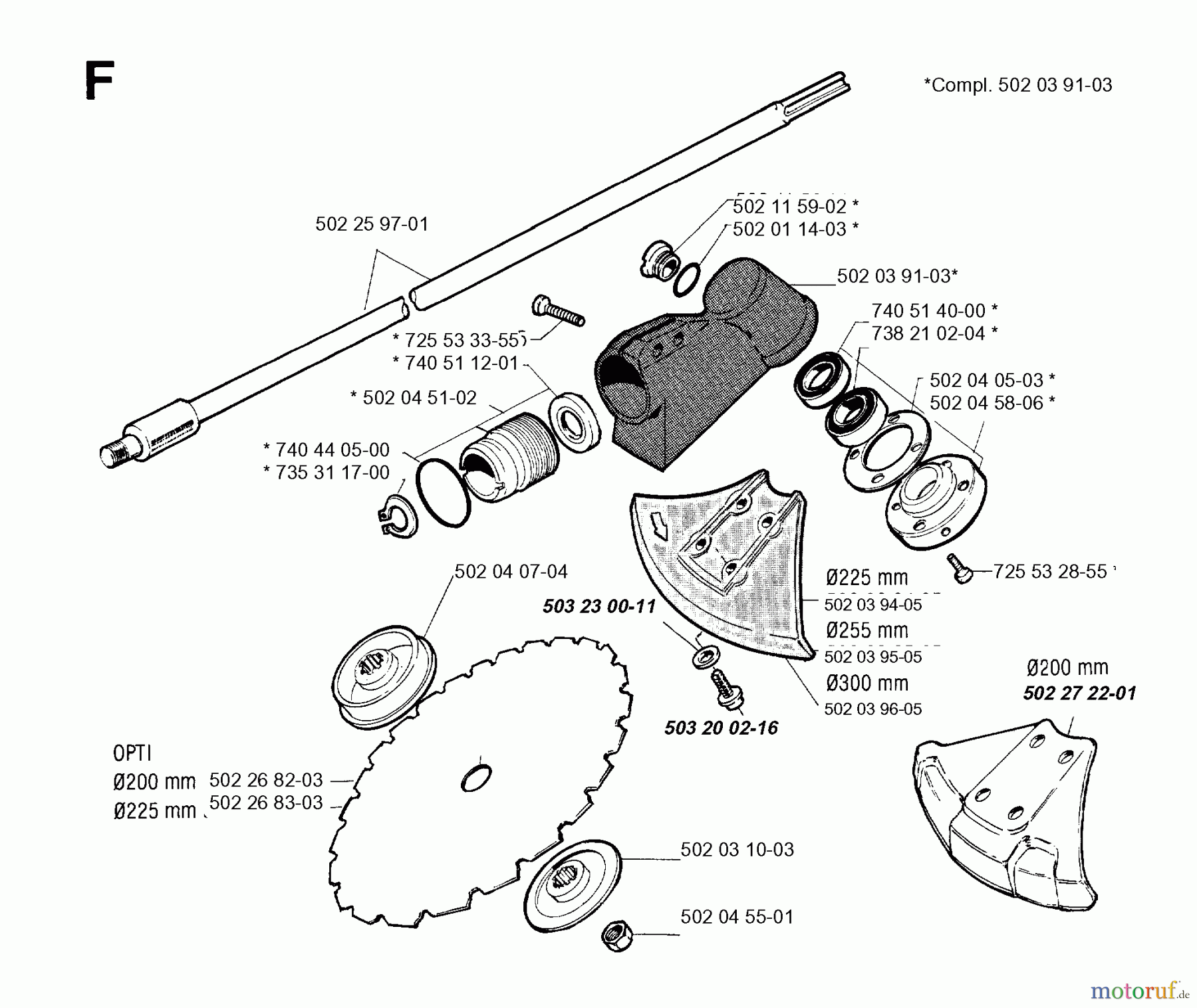  Jonsered Motorsensen, Trimmer RS40 - Jonsered String/Brush Trimmer (1993-05) BEVEL GEAR SHAFT