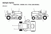 Jonsered LT16A (JNA16H42A) - Lawn & Garden Tractor (2001-05) Ersatzteile DECALS