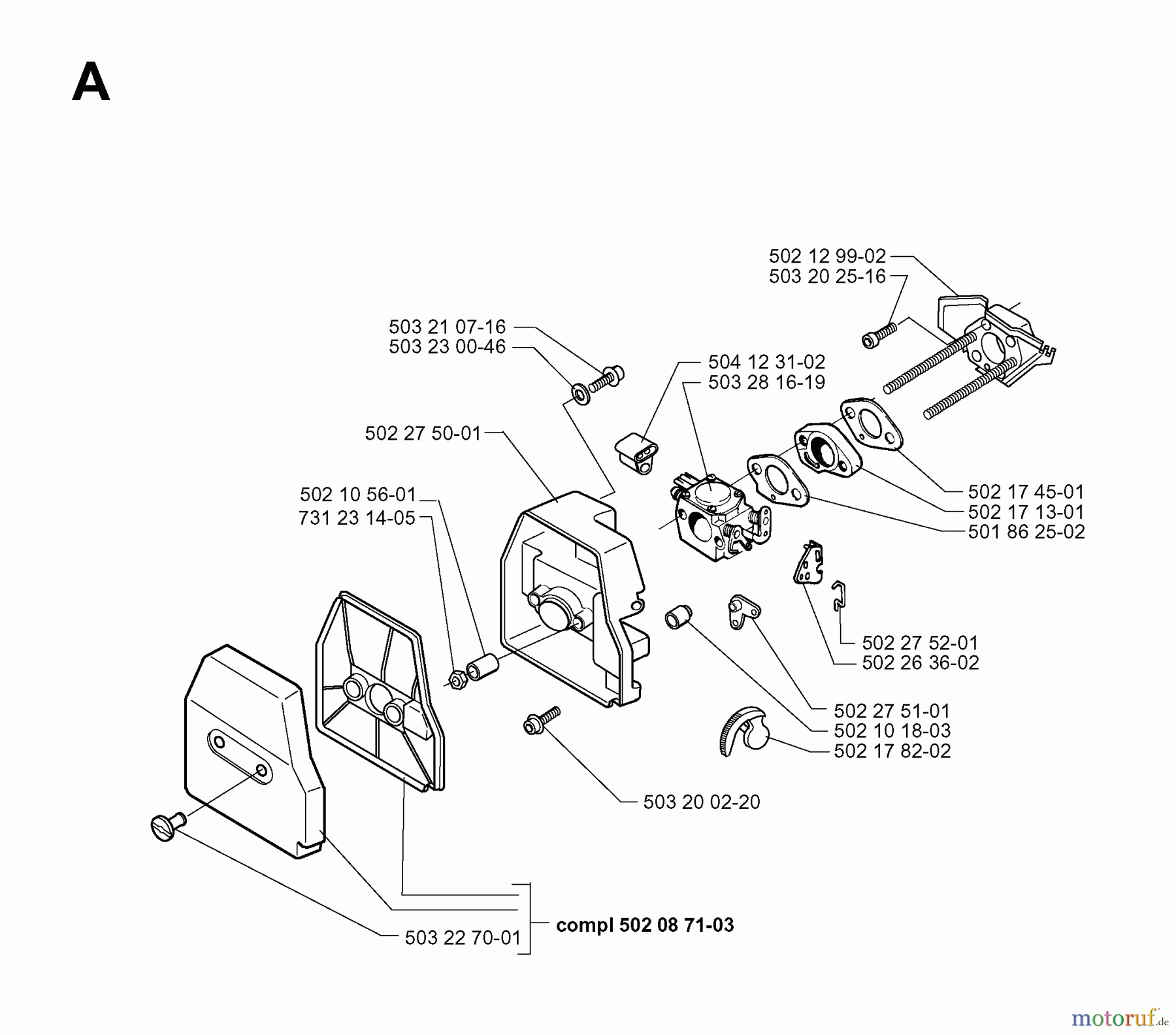  Jonsered Motorsensen, Trimmer RS51 - Jonsered String/Brush Trimmer (1998-03) CARBURETOR AIR FILTER