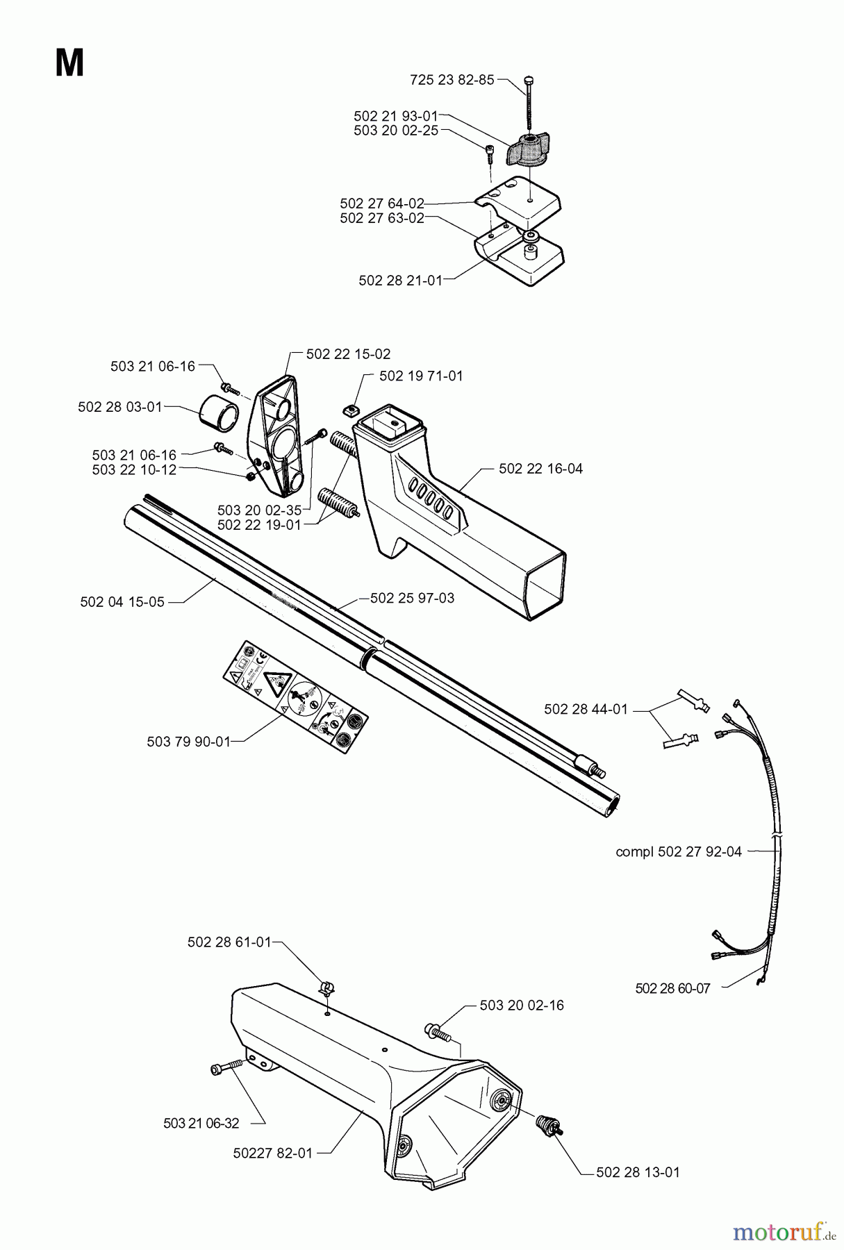 Jonsered Motorsensen, Trimmer RS51 - Jonsered String/Brush Trimmer (1998-03) SHAFT