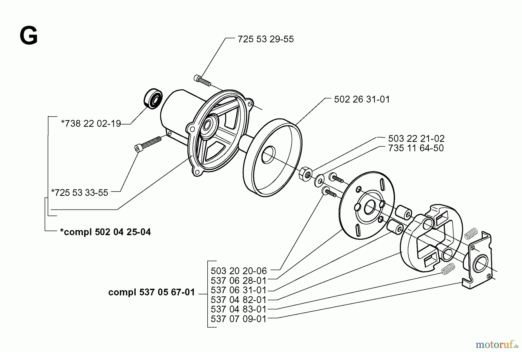 Jonsered Motorsensen, Trimmer RS52 - Jonsered String/Brush Trimmer (1999-04) CLUTCH