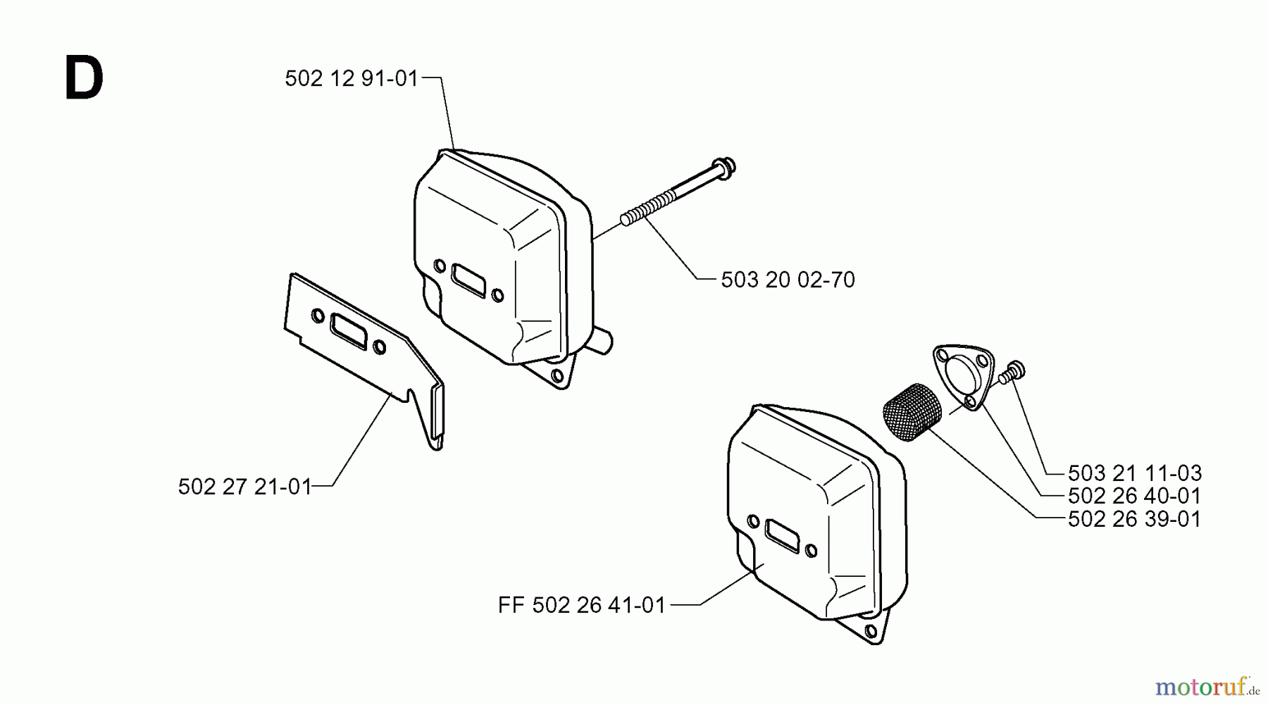 Jonsered Motorsensen, Trimmer RS52 - Jonsered String/Brush Trimmer (1999-04) MUFFLER