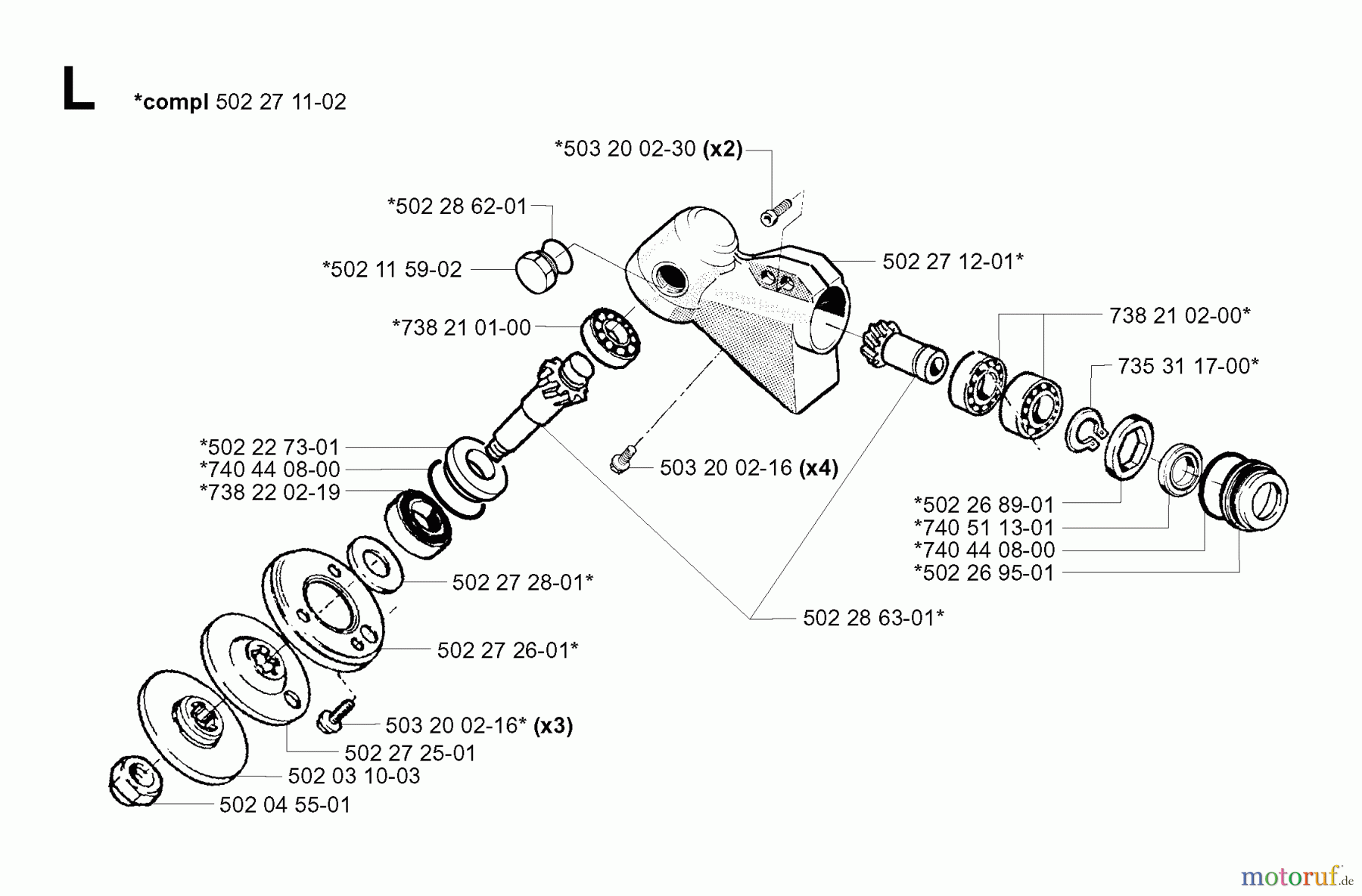 Jonsered Motorsensen, Trimmer RS52 EPA - Jonsered String/Brush Trimmer (2001-05) BEVEL GEAR