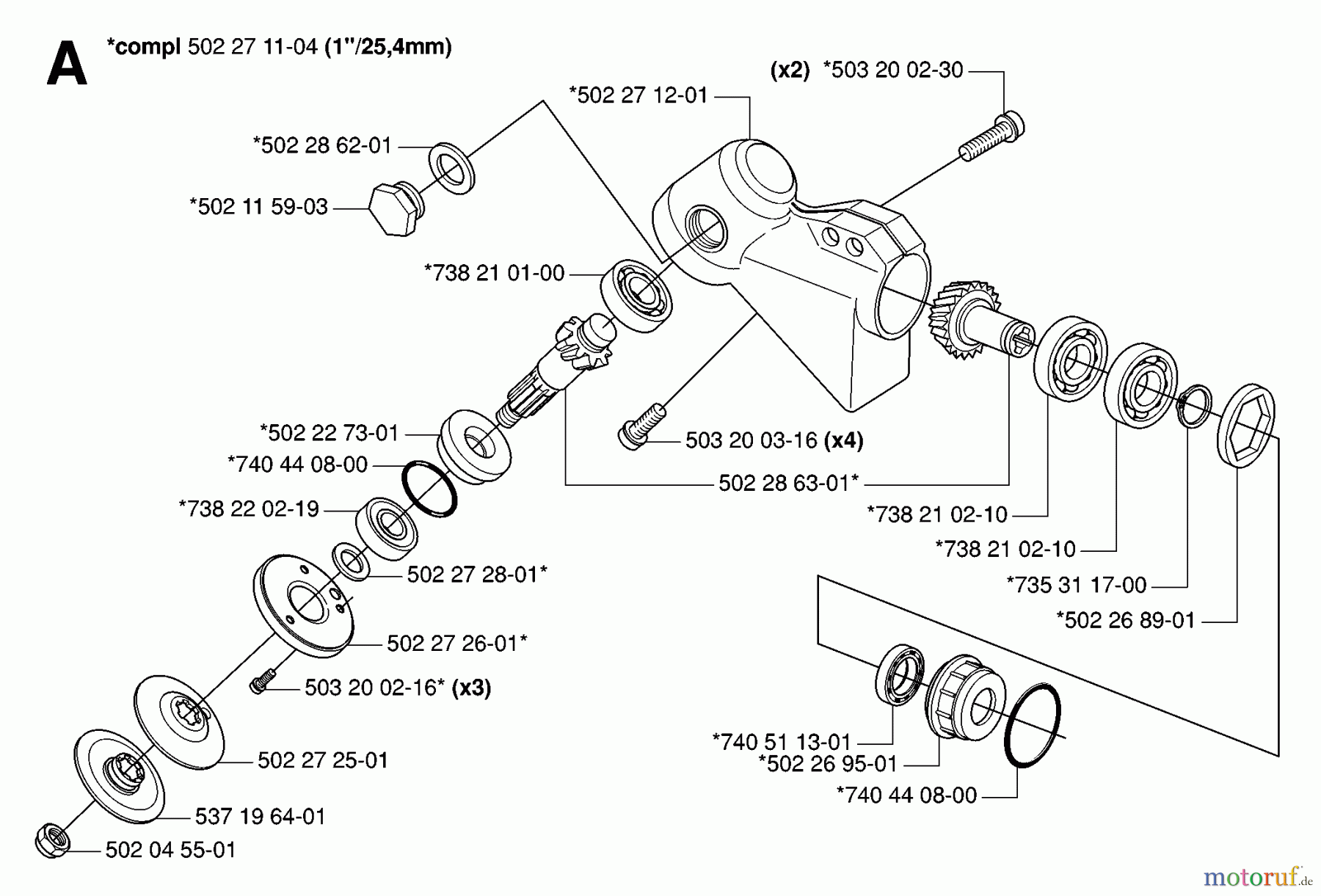 Jonsered Motorsensen, Trimmer RS52 - Jonsered String/Brush Trimmer (2006-07) BEVEL GEAR