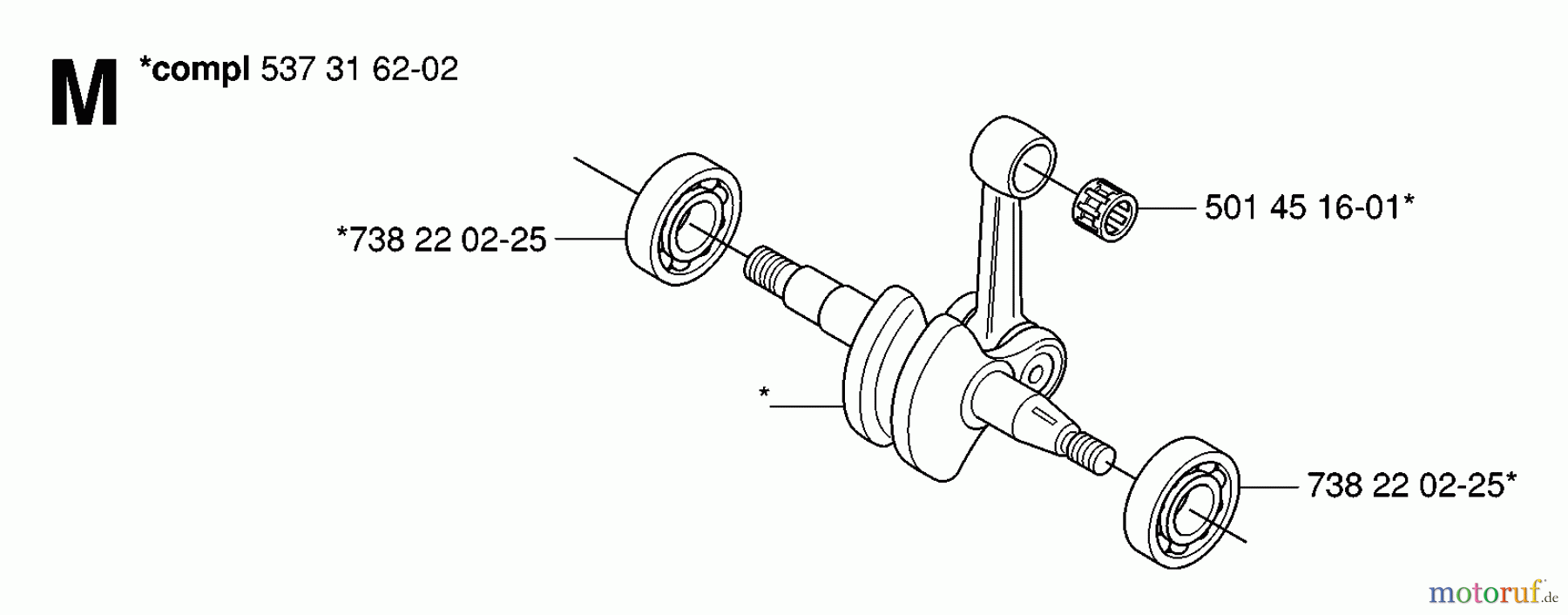 Jonsered Motorsensen, Trimmer RS52 - Jonsered String/Brush Trimmer (2006-07) CRANKSHAFT