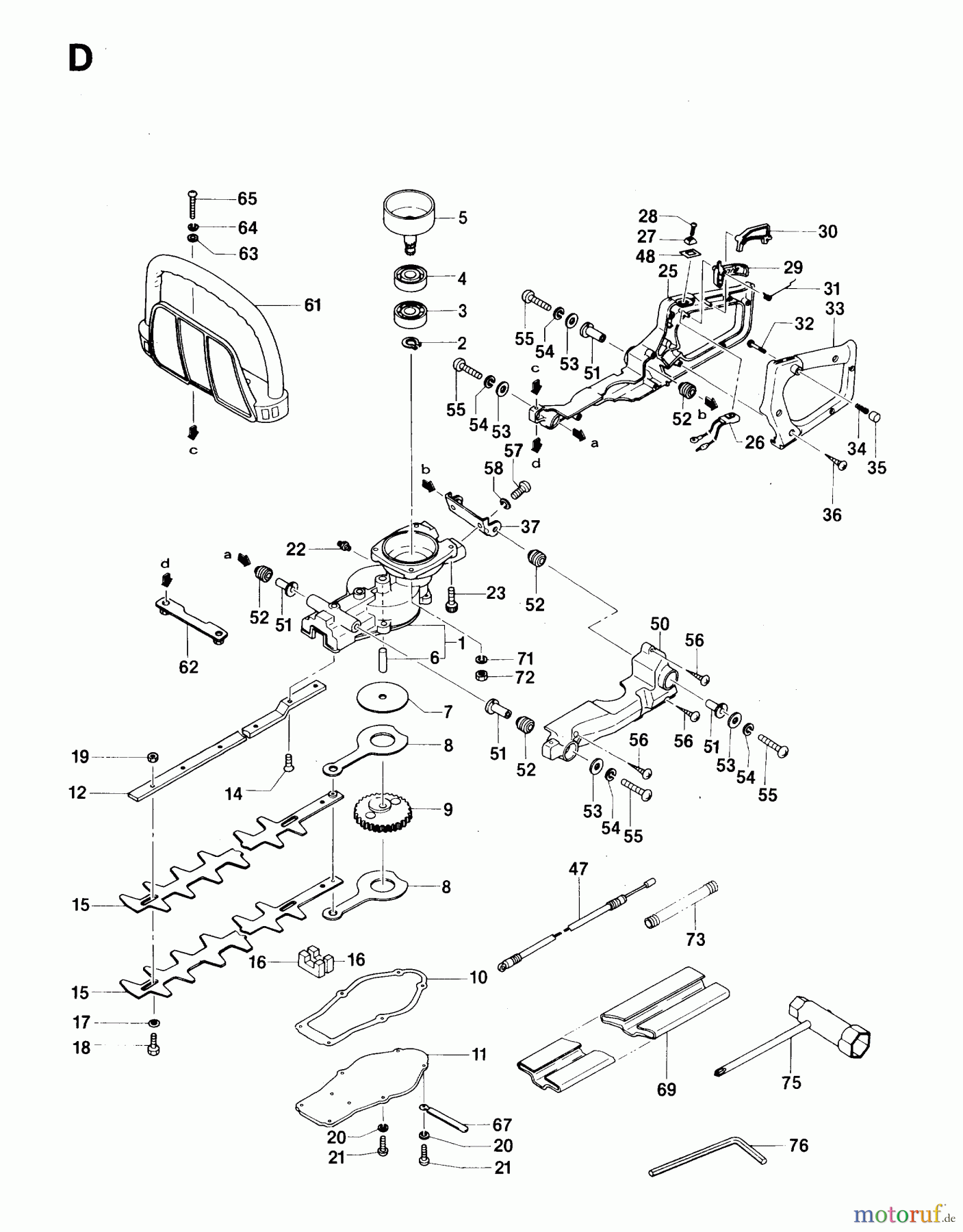 Jonsered Heckenscheren HT22 - Jonsered Hedge Trimmer (1993-02) CLUTCH OIL PUMP