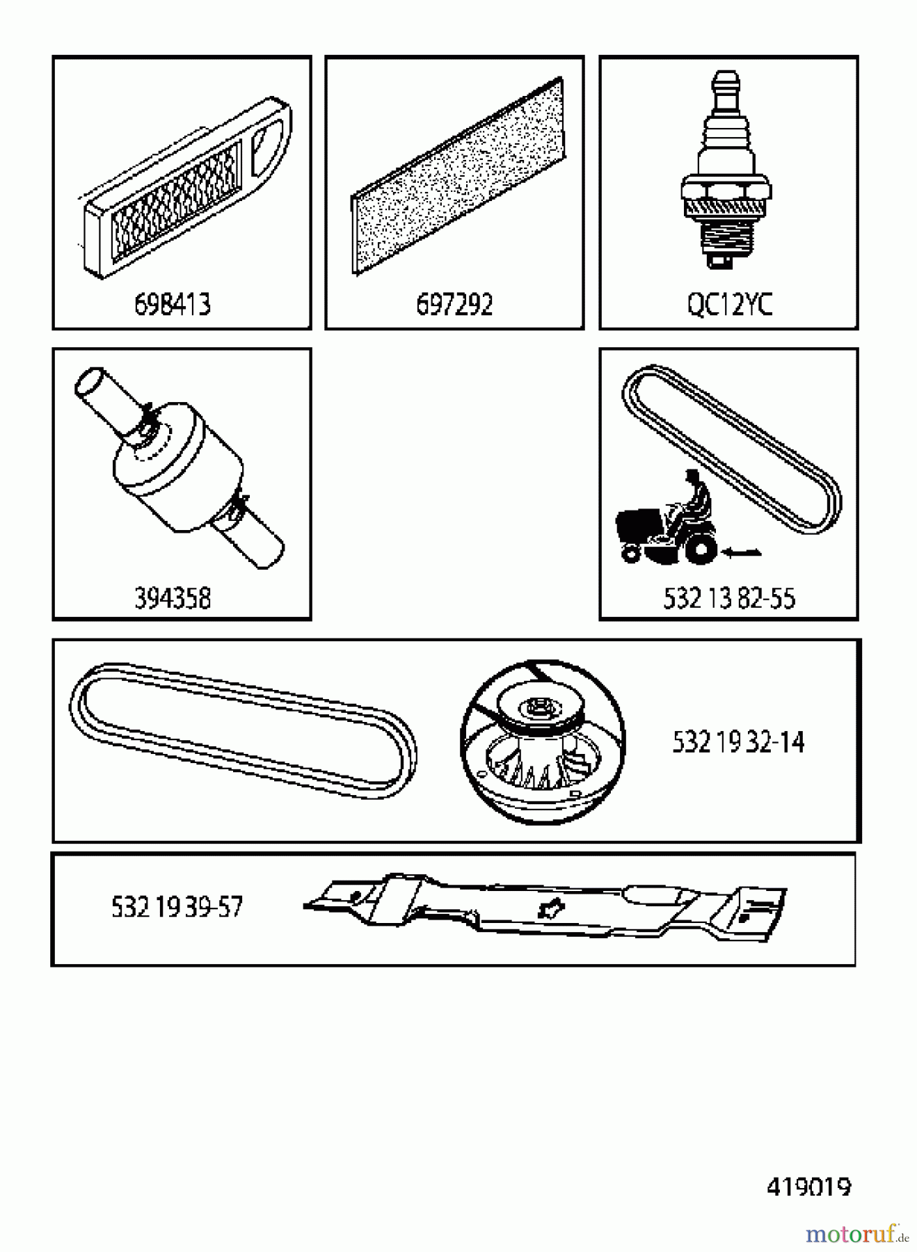 Jonsered Rasen und Garten Traktoren LT2113 (96011026603) - Jonsered Lawn & Garden Tractor (2010-02) ACCESSORIES