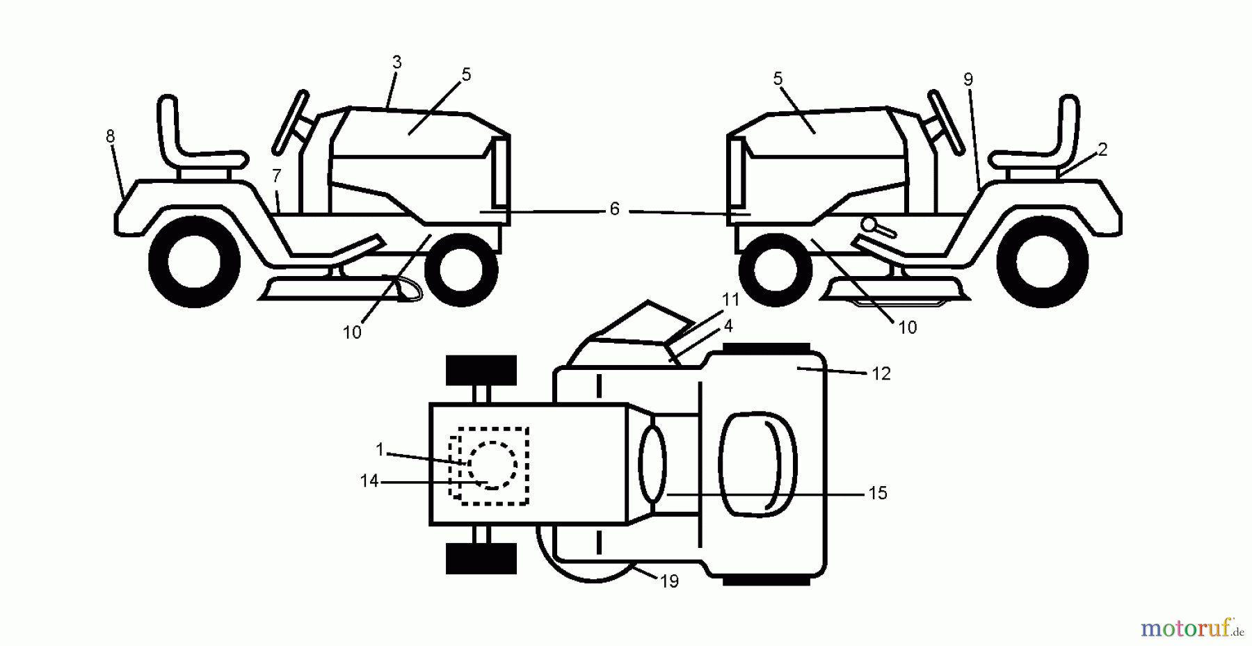 Jonsered Rasen und Garten Traktoren LT2113 (96011026603) - Jonsered Lawn & Garden Tractor (2010-02) DECALS