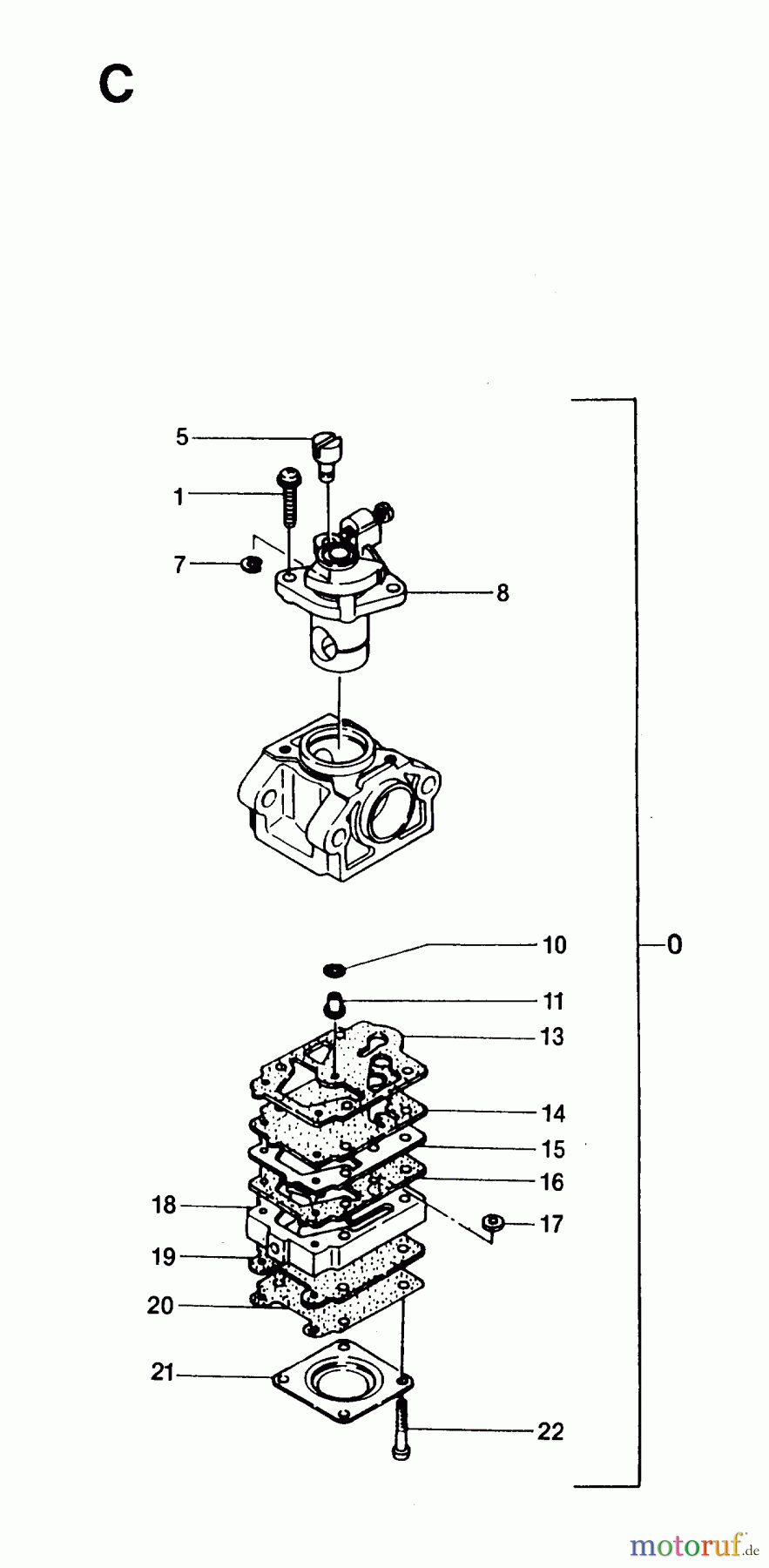  Jonsered Heckenscheren HT22 - Jonsered Hedge Trimmer (1995-03) CARBURETOR DETAILS