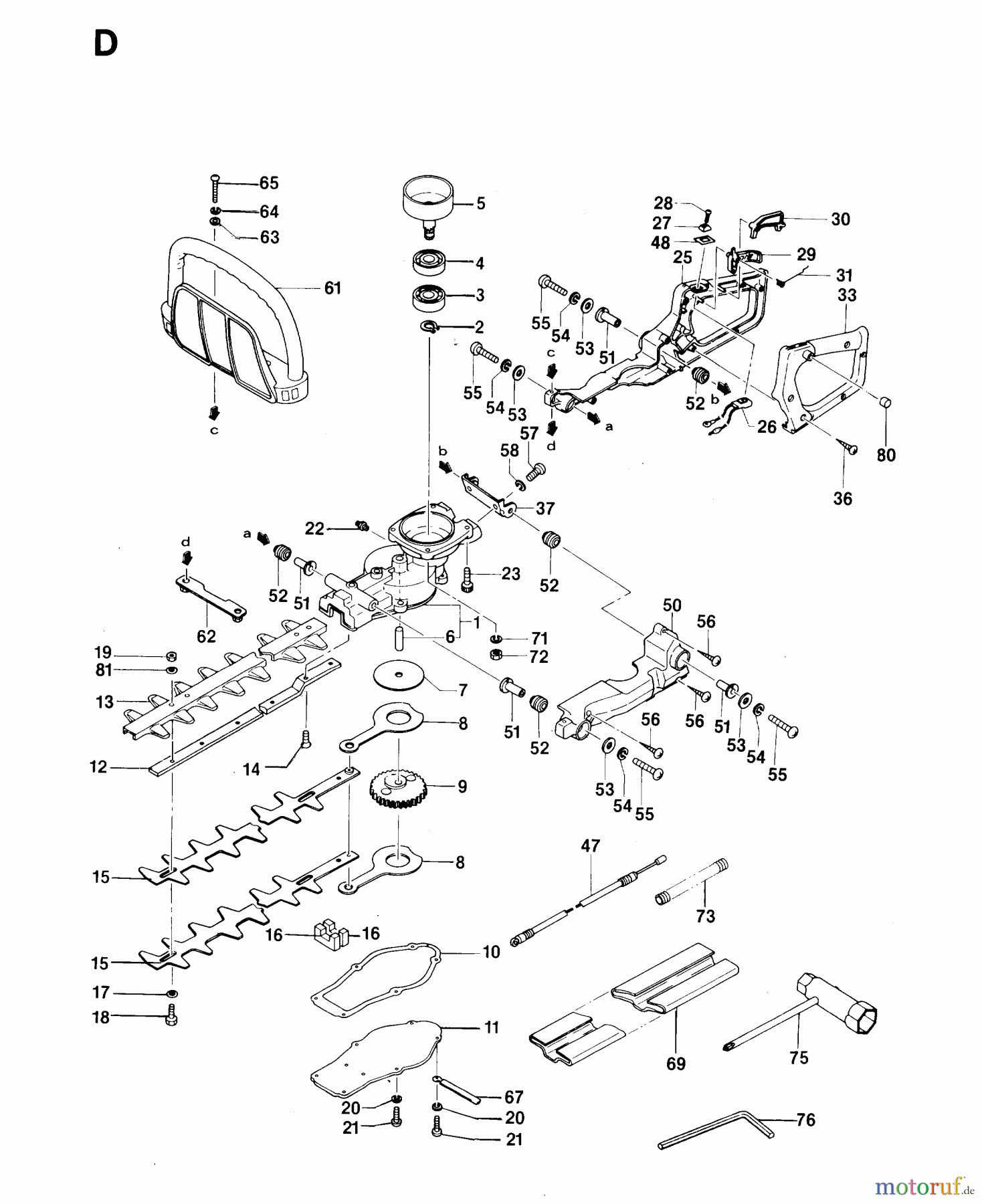 Jonsered Heckenscheren HT22 - Jonsered Hedge Trimmer (1995-03) CLUTCH OIL PUMP