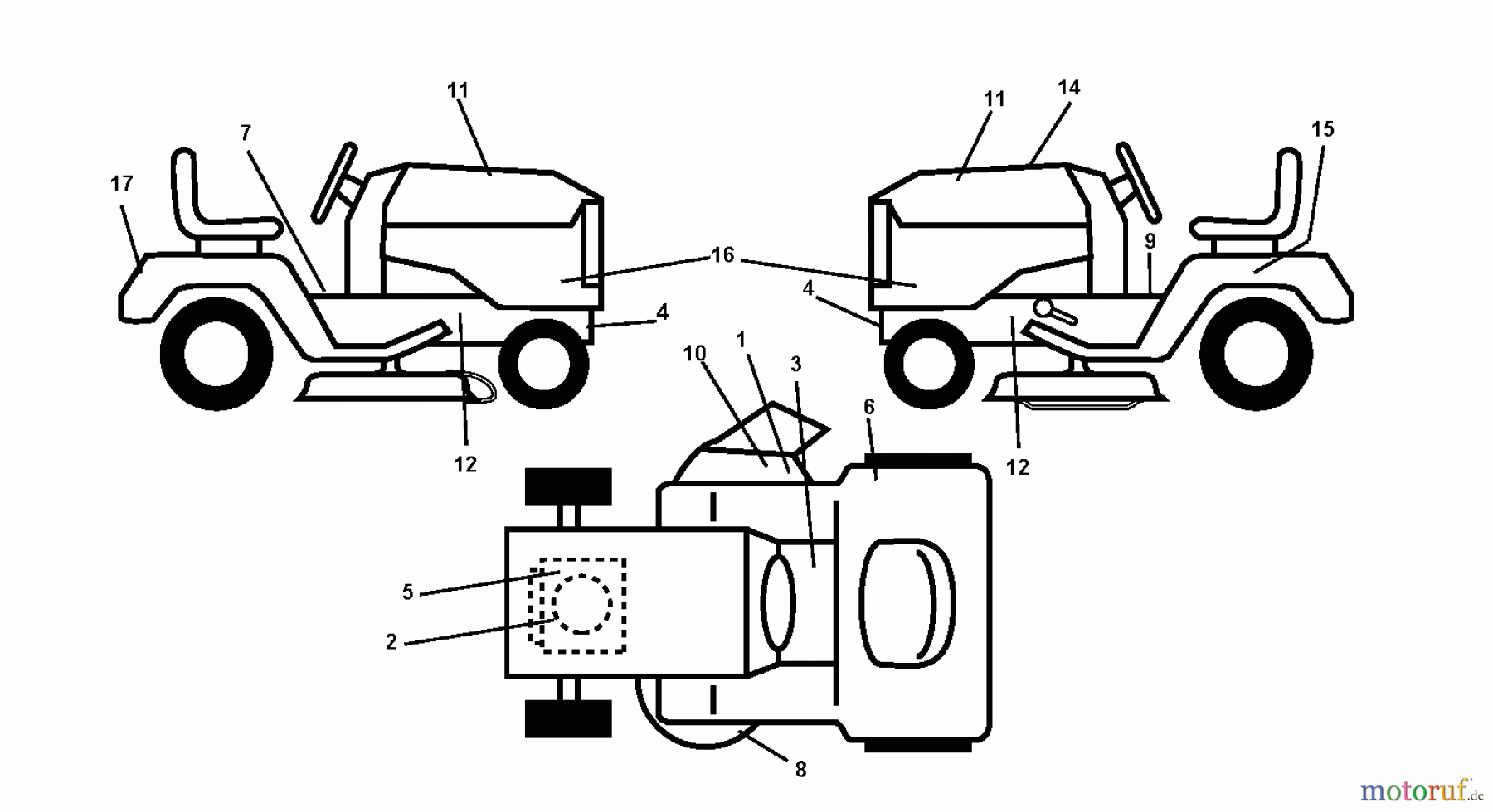 Jonsered Rasen und Garten Traktoren LT2113 (96011026700) - Jonsered Lawn & Garden Tractor (2008-01) DECALS