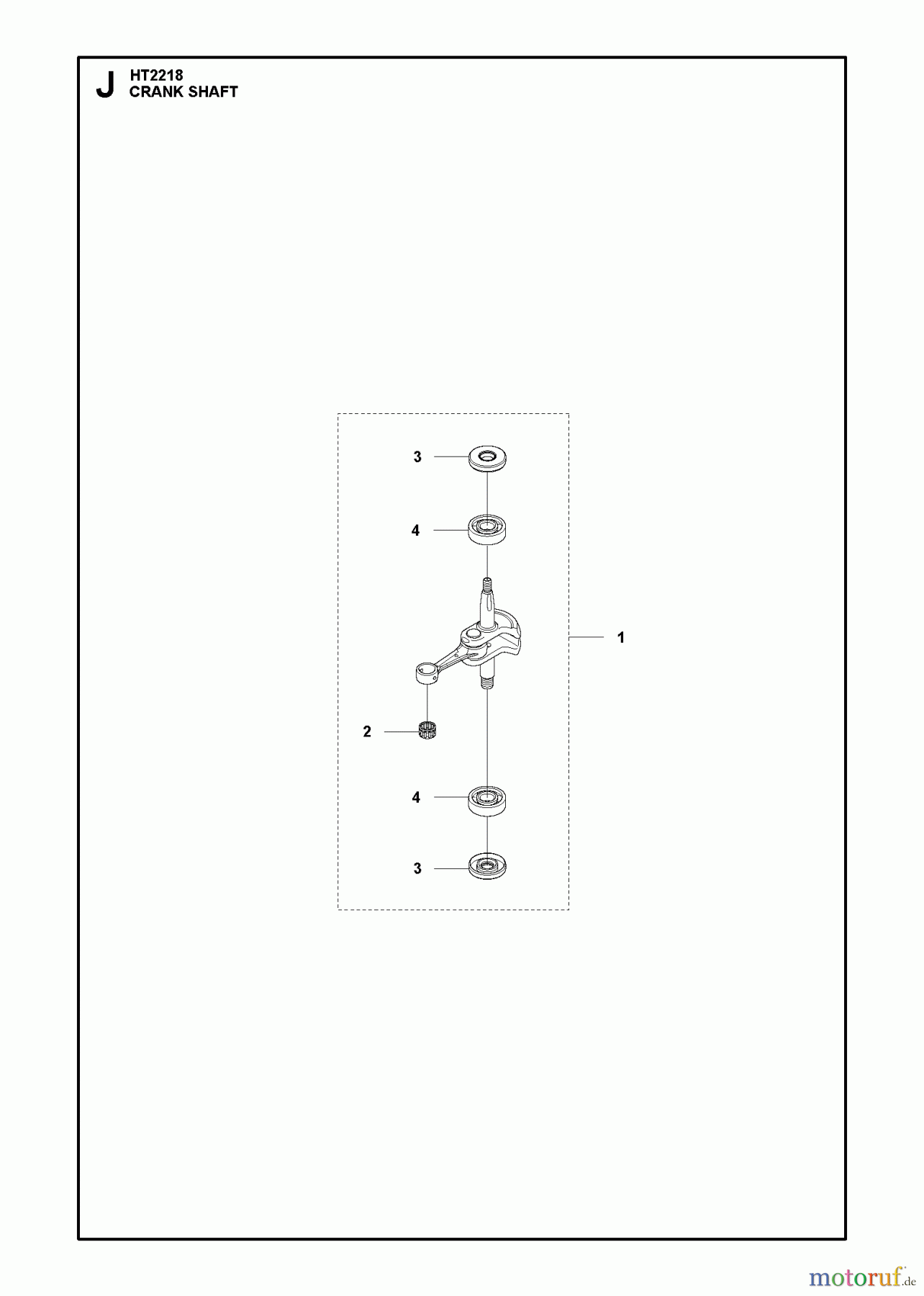 Jonsered Heckenscheren HT2218 - Jonsered Hedge Trimmer (2012-01) CRANKSHAFT