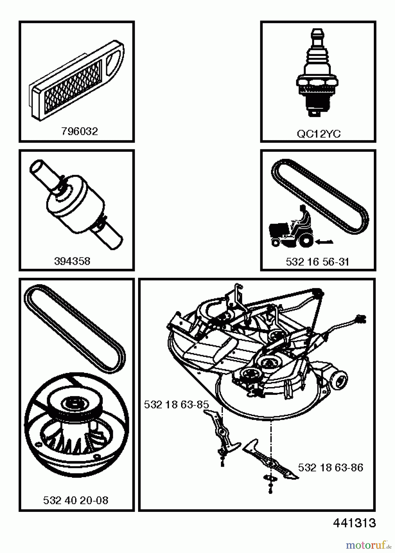 Jonsered Rasen und Garten Traktoren LT2113 CM (96061022405) - Jonsered Lawn & Garden Tractor (2011-01) ACCESSORIES
