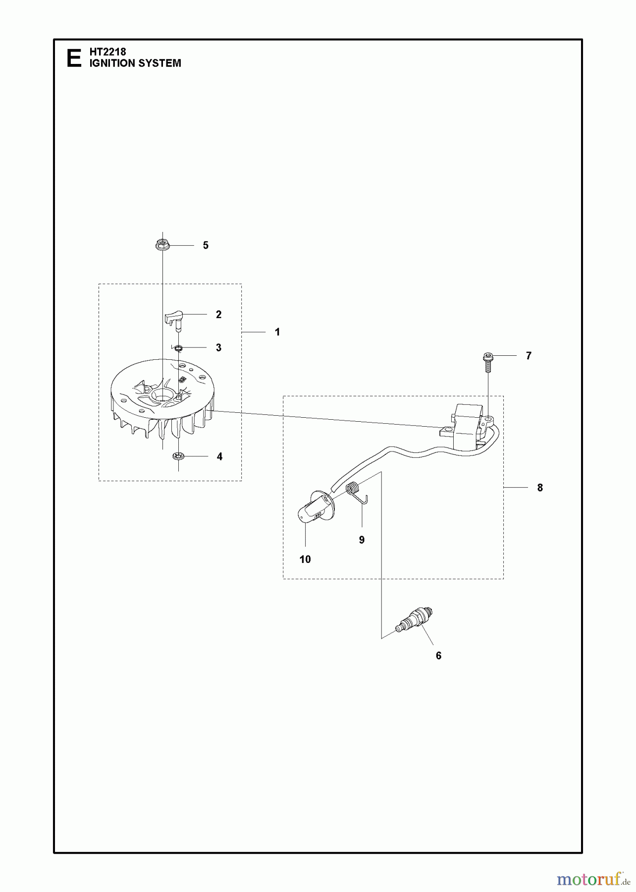 Jonsered Heckenscheren HT2218 - Jonsered Hedge Trimmer (2012-01) IGNITION SYSTEM
