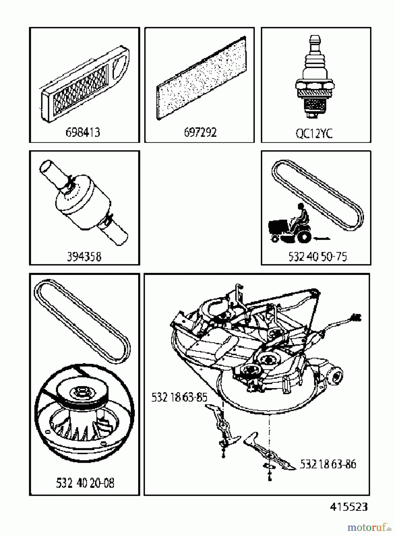 Jonsered Rasen und Garten Traktoren LT2113 CM (96061022501) - Jonsered Lawn & Garden Tractor (2008-09) FREQUENTLY USED PARTS